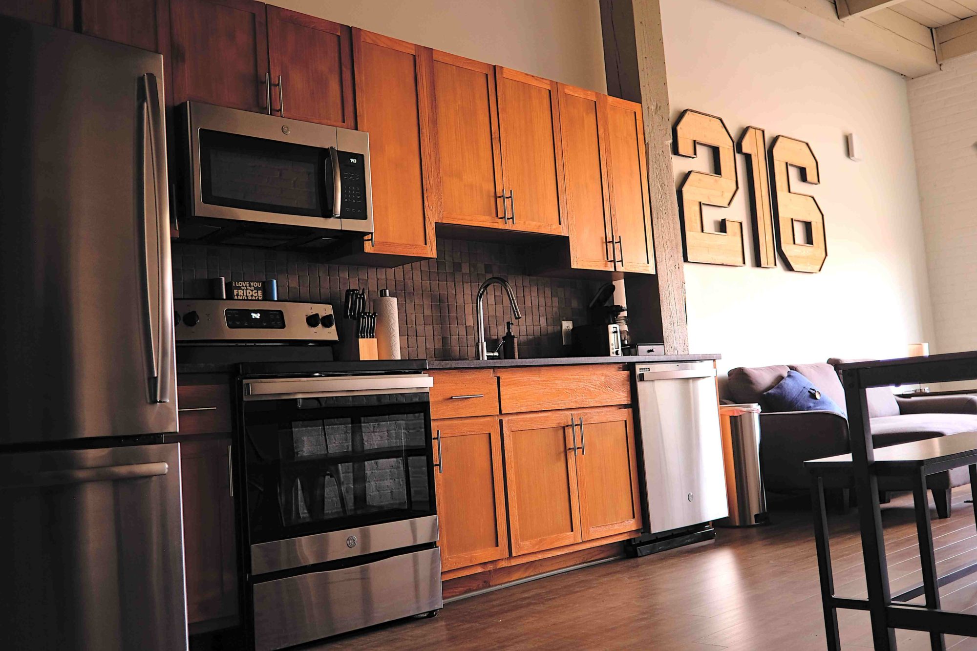 A view of the kitchen in Airriva