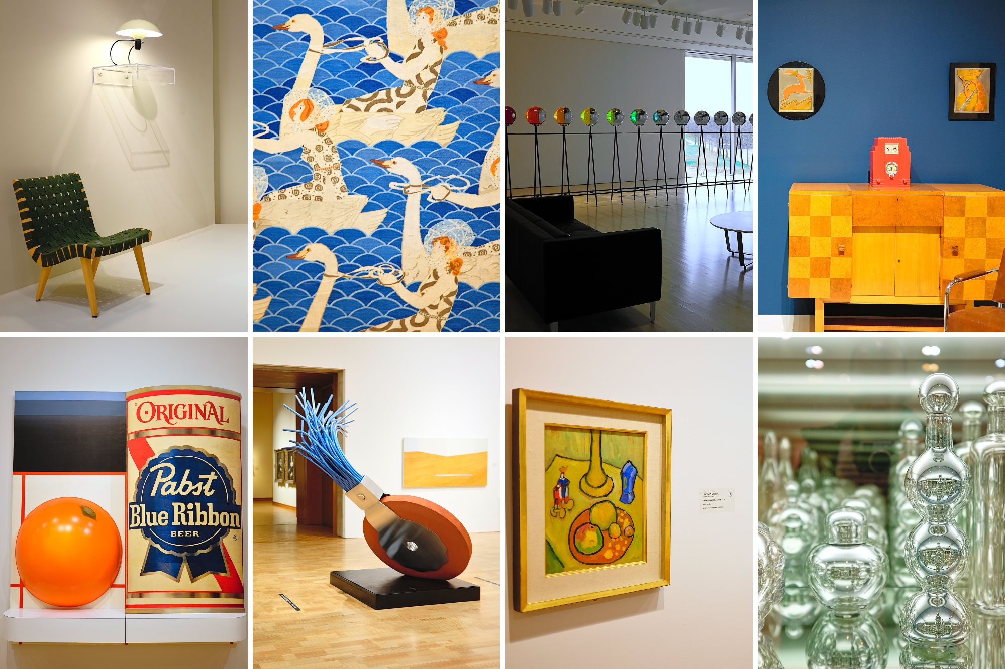A collage of selected works of art from the museum