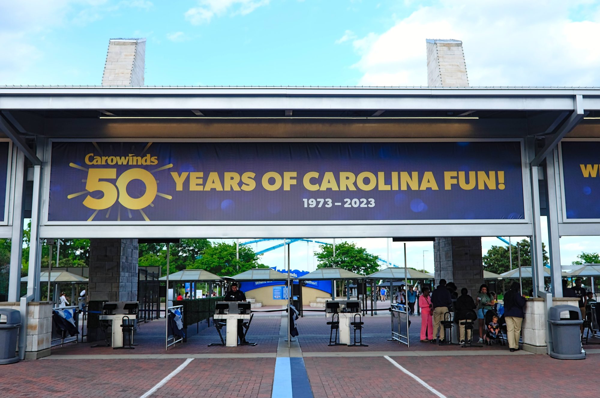 A sign that reads "50 Years of Carolina Fun"