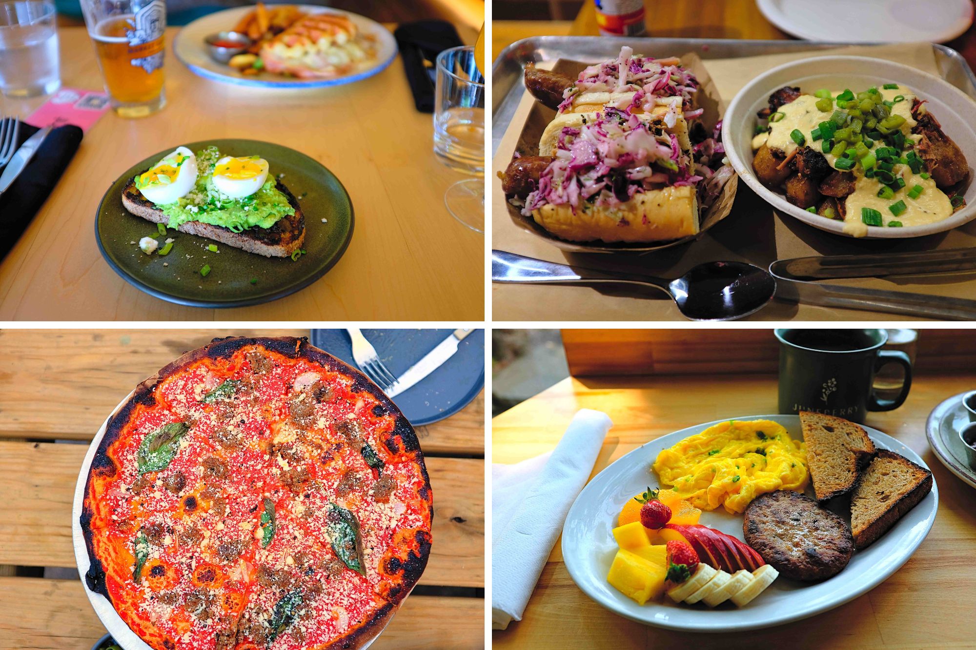 A collage of dishes from four restaurants in Cleveland