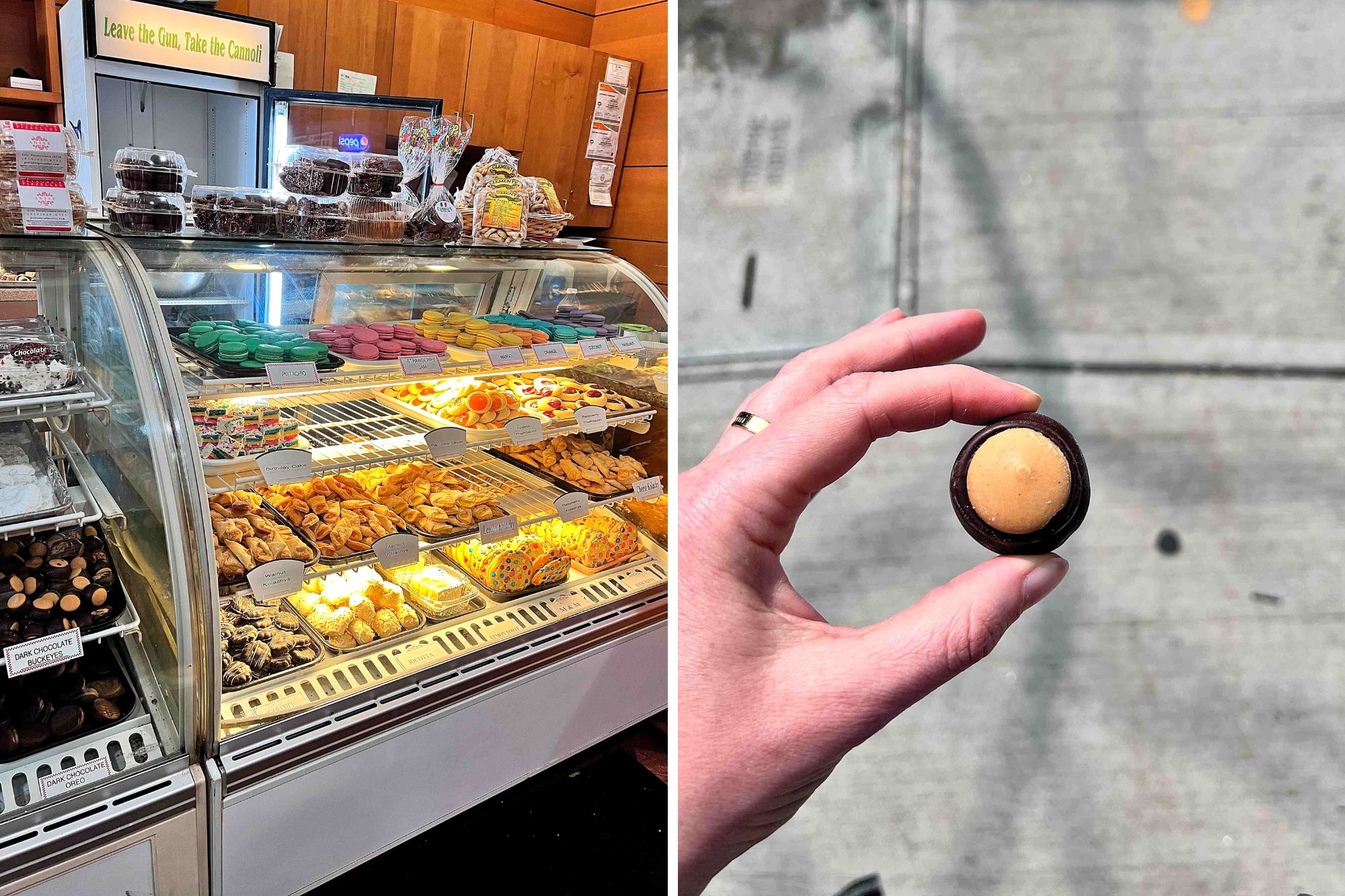 Cookies at Corbo's and Alyssa holding a Buckeye