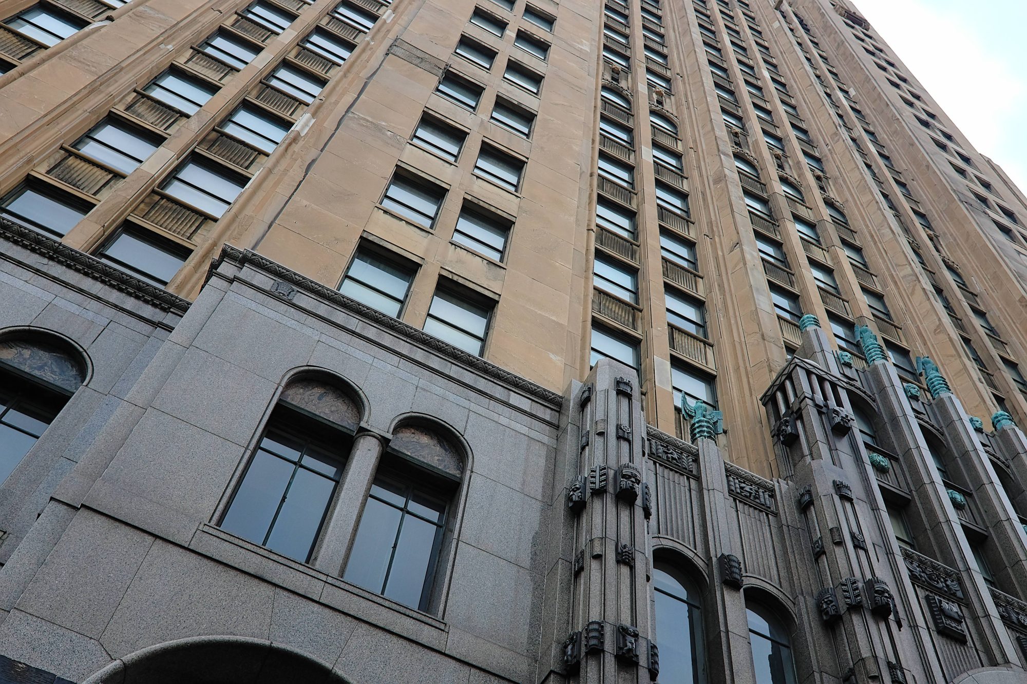 Exterior of the Fisher Building in Detroit