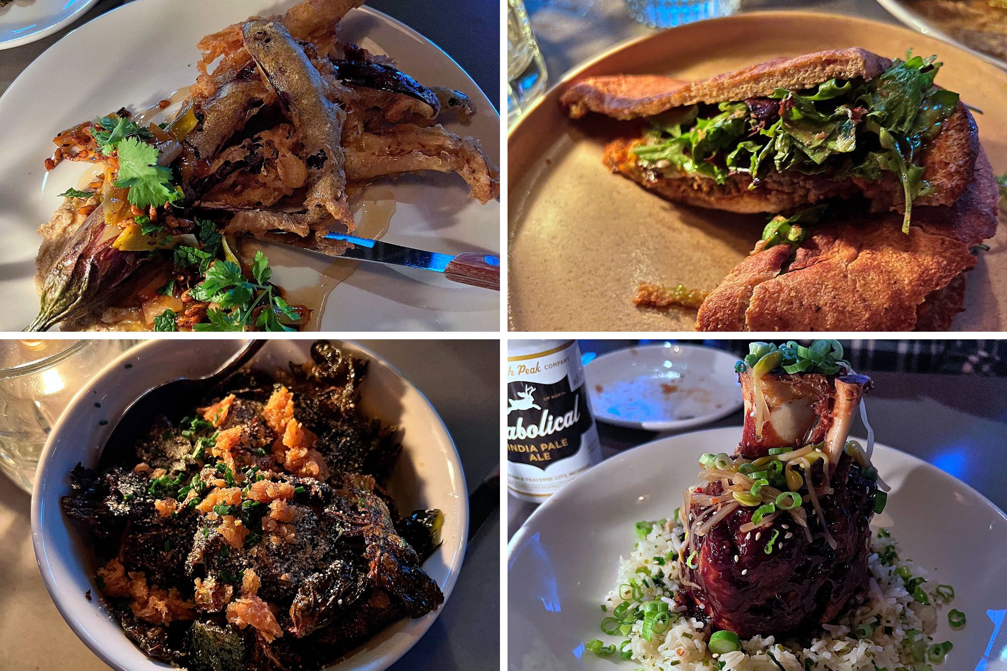 Four entrees at Grey Ghost Detroit