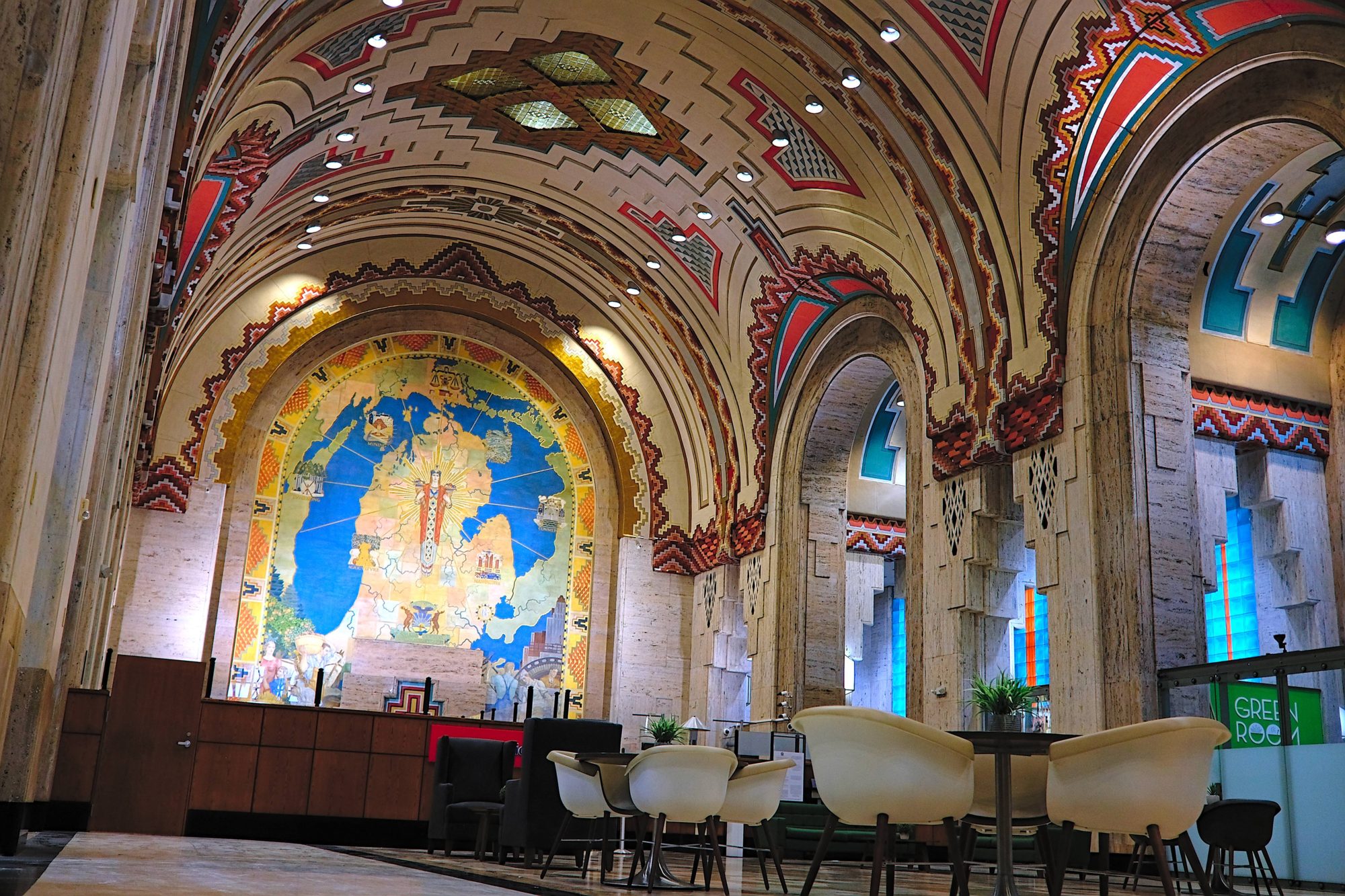 Interior of the Guardian Building in Detroit