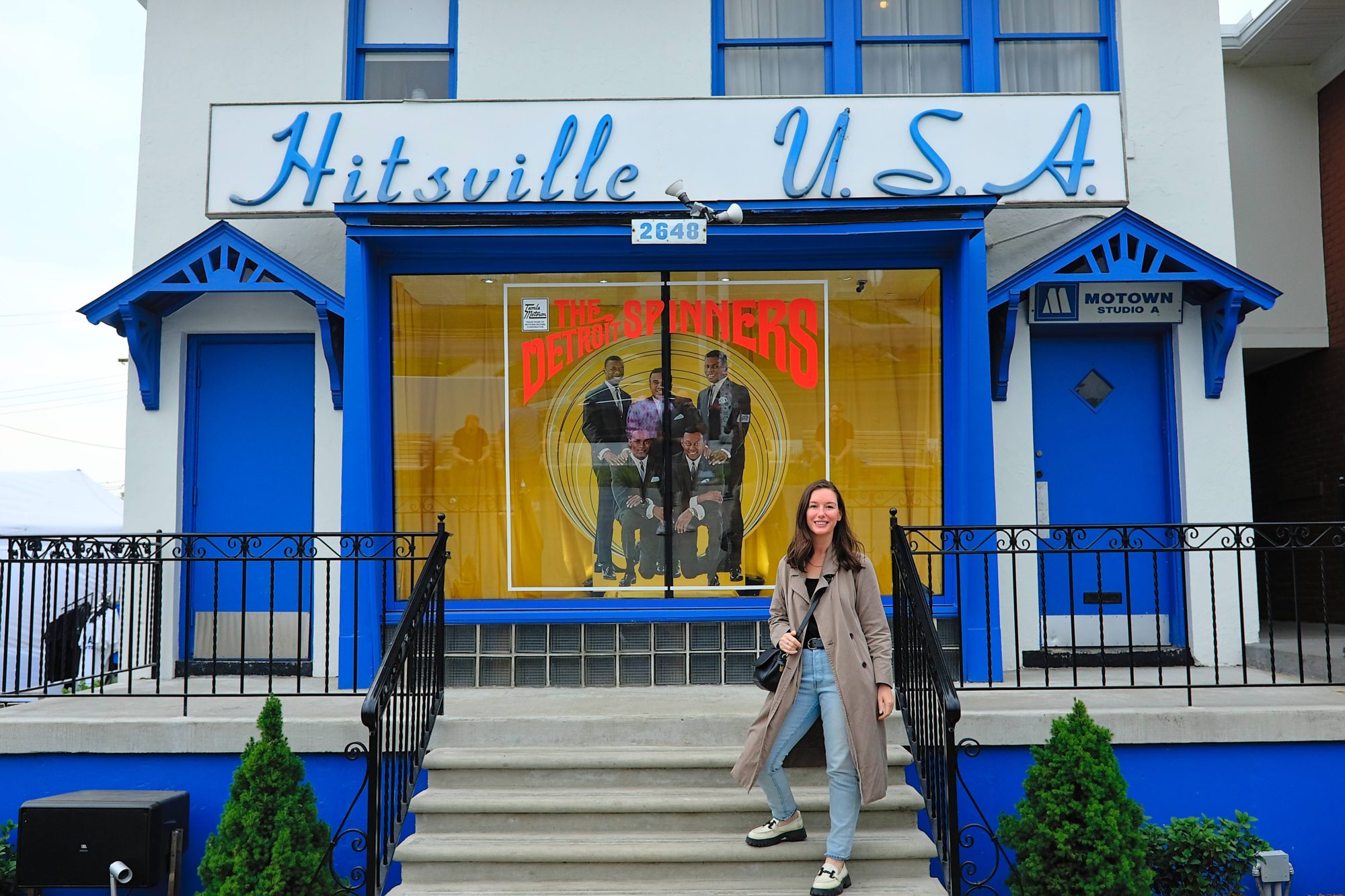 Alyssa stands on the steps of Hitsville USA