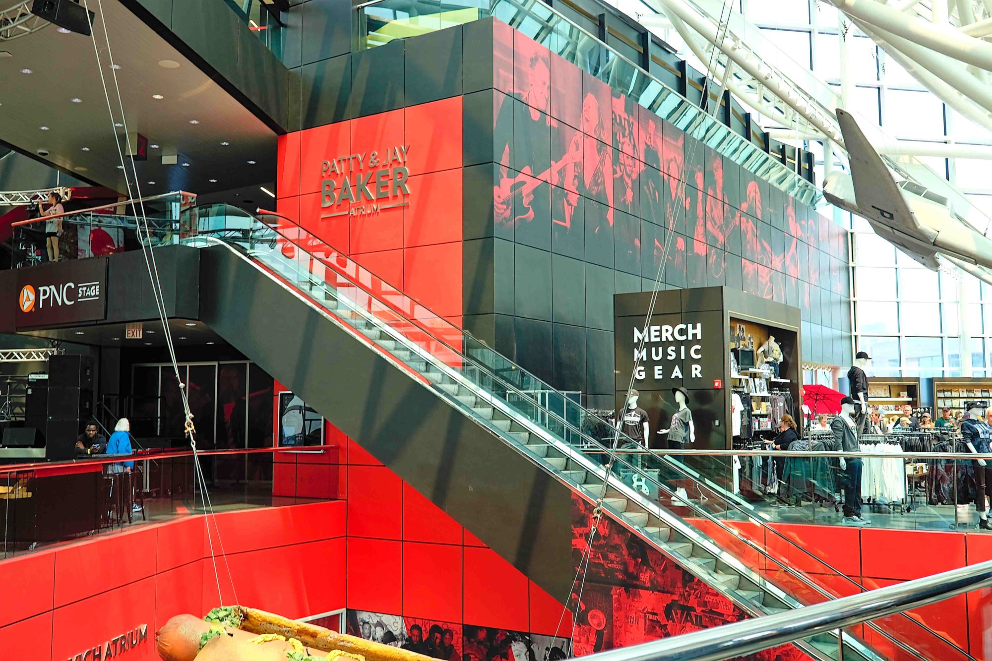 The interior of the Rock & Roll Hall of Fame