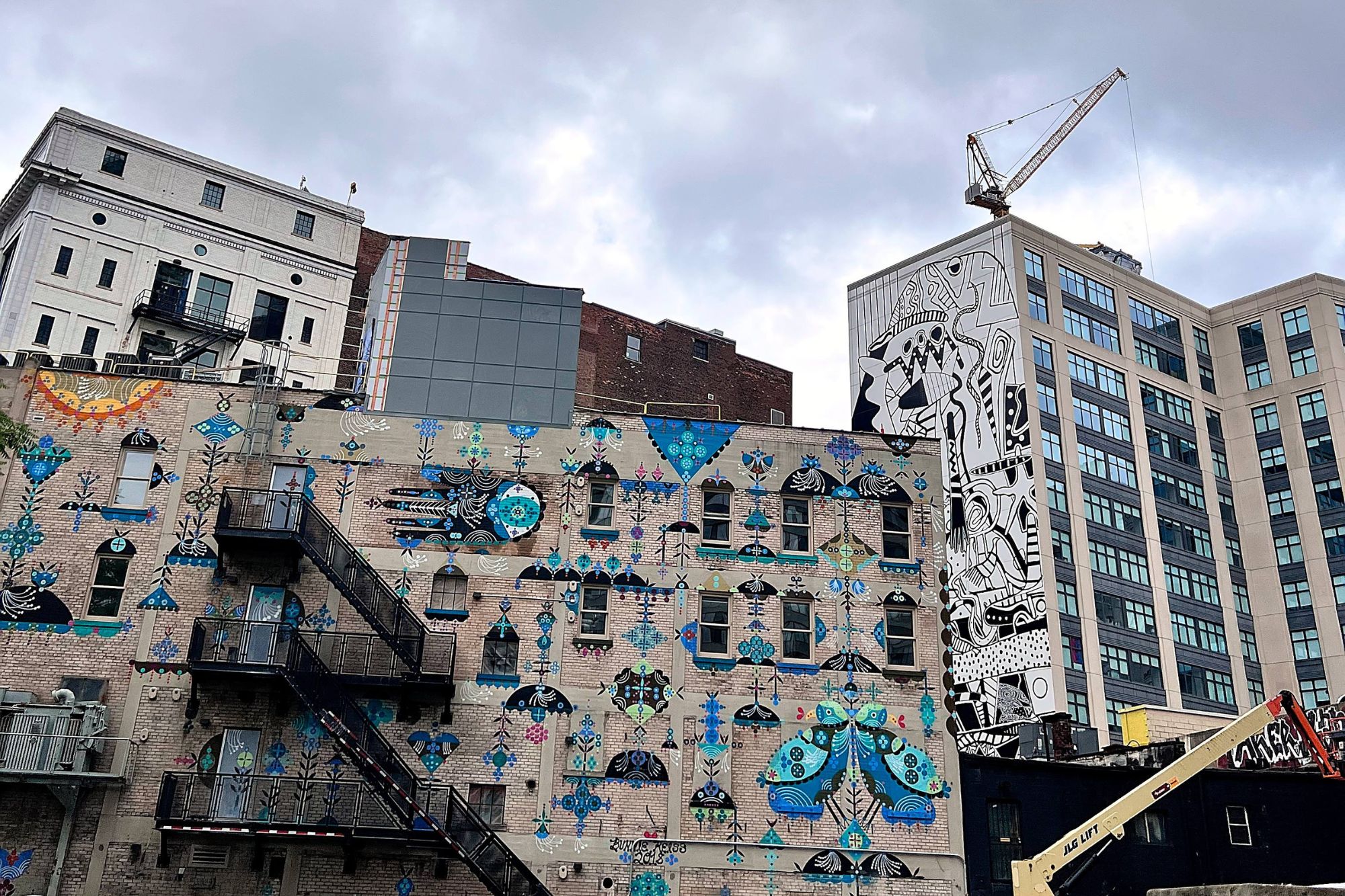 Street art on the side of a building in Detroit