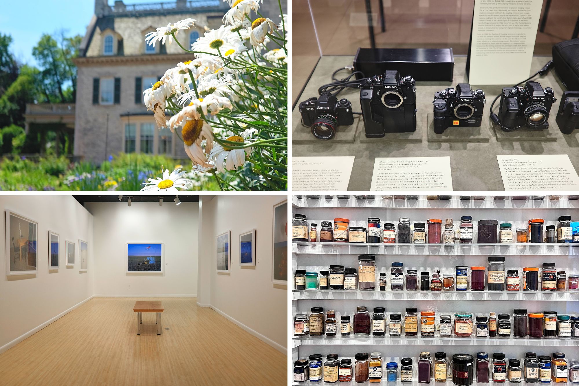 Collage of photos taken at the George Eastman Museum