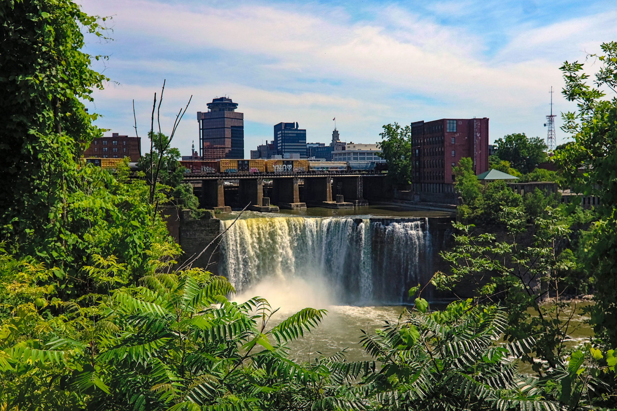 A photo of High Falls in Rochester