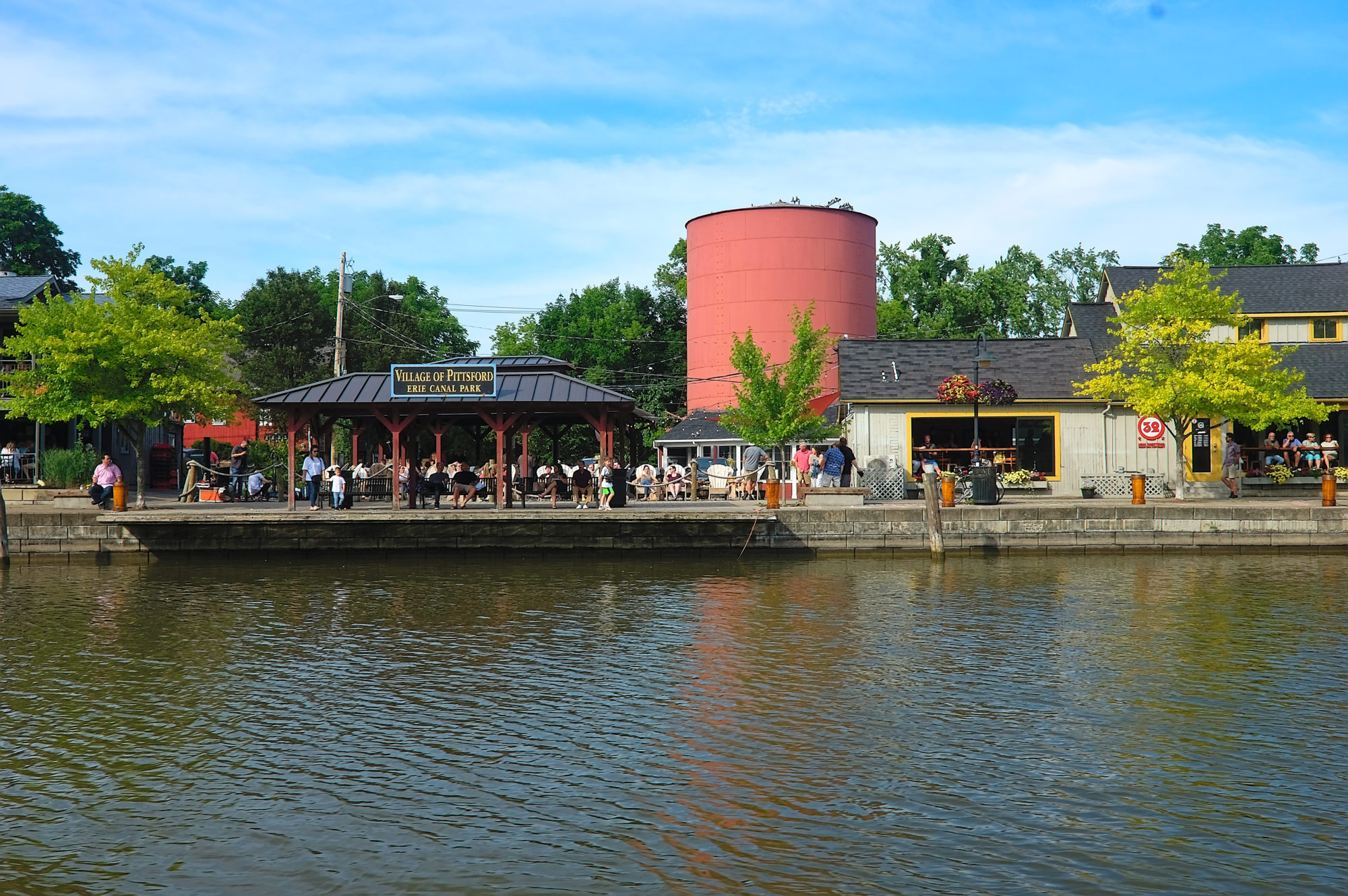 The village of Pittsford seen from the water