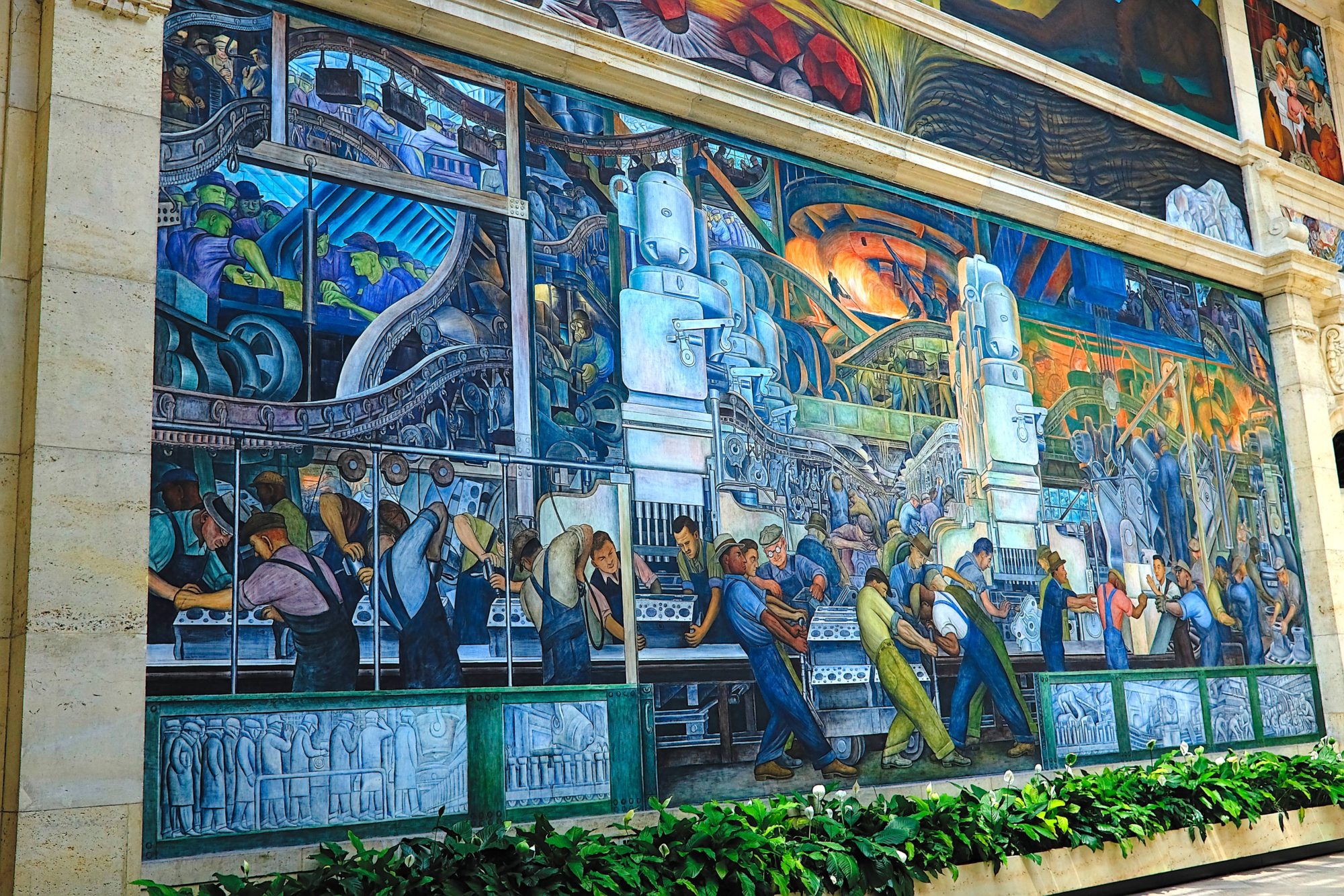 A mural by Diego Rivera at the Detroit Institute of Arts