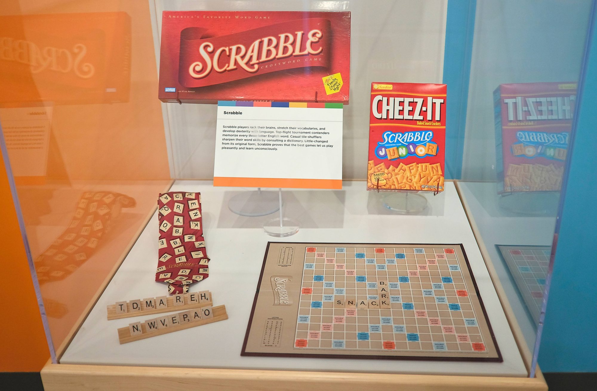 A scrabble set at the Strong Museum