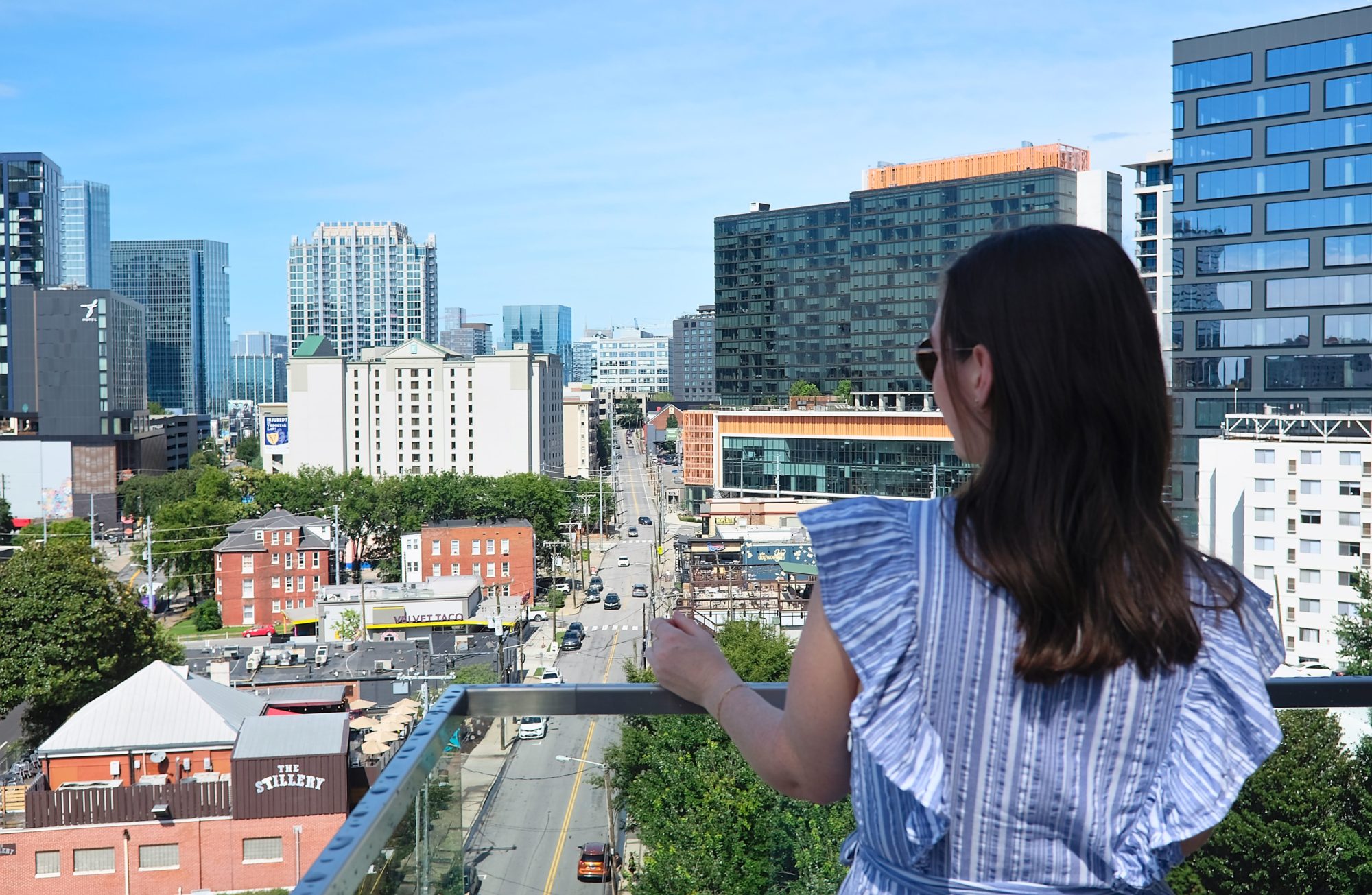 Alyssa looks out over Midtown Nashville