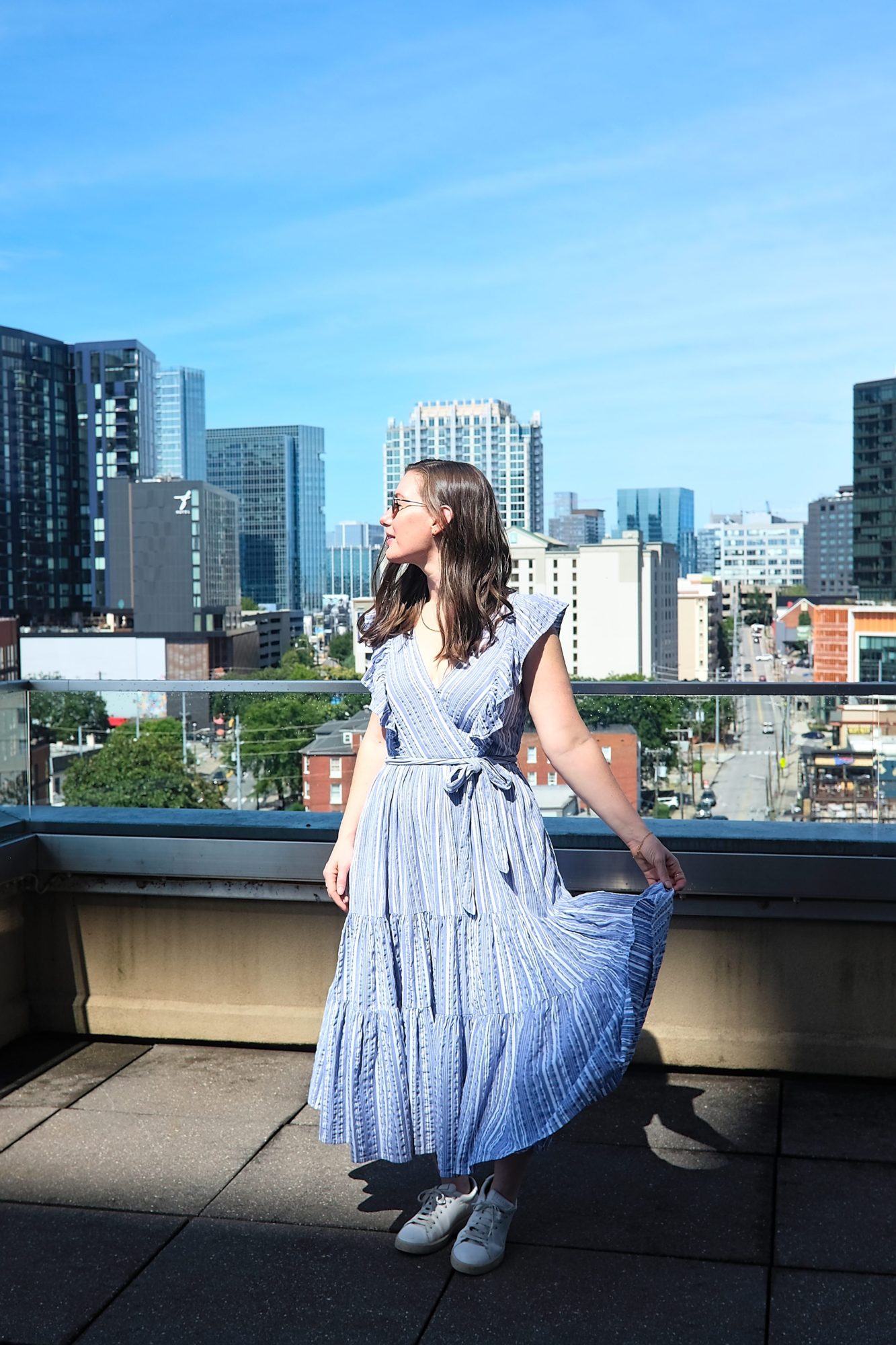 Alyssa on a roof in Nashville