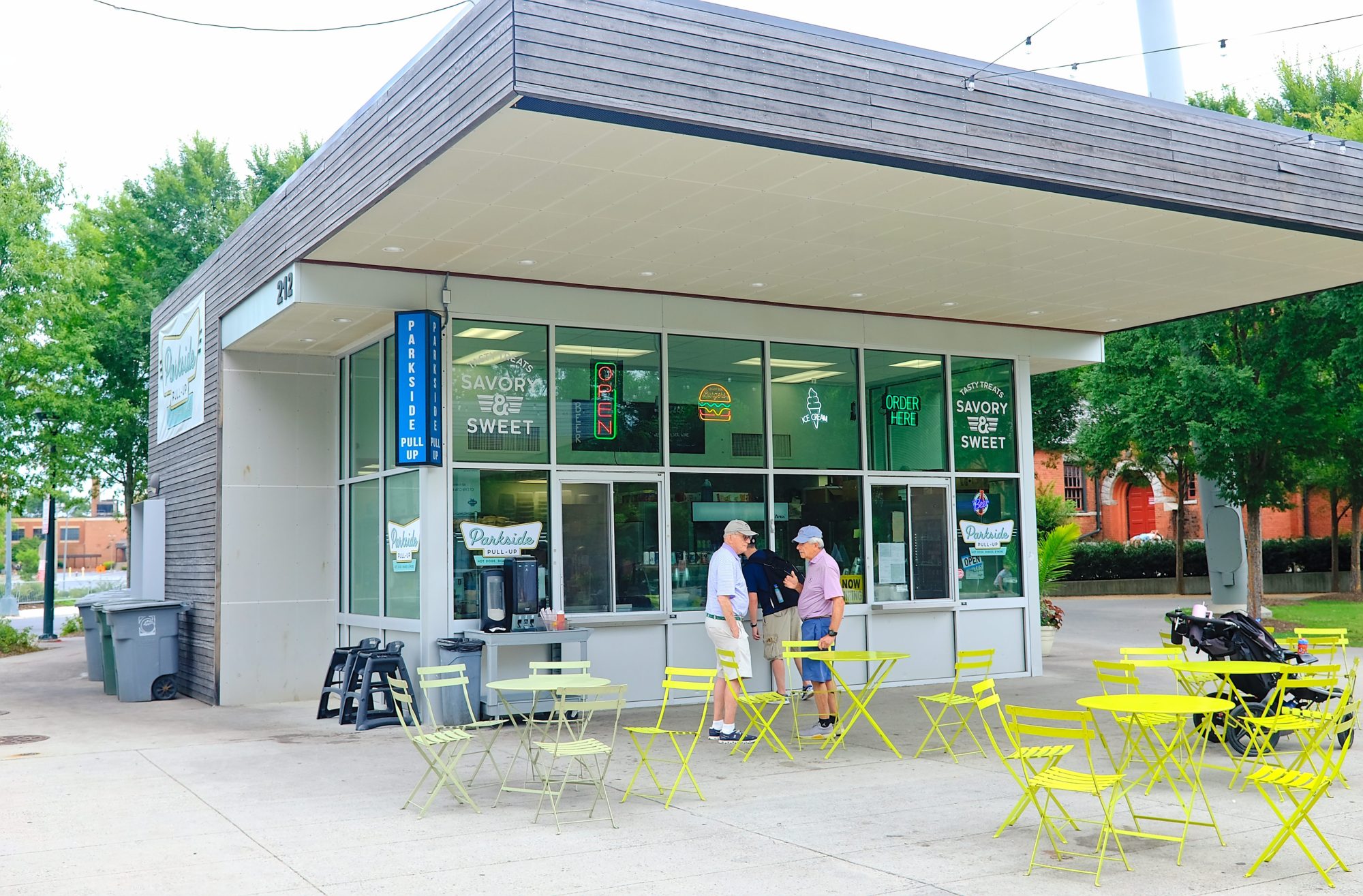 People wait in line at Parkside Pull-Up