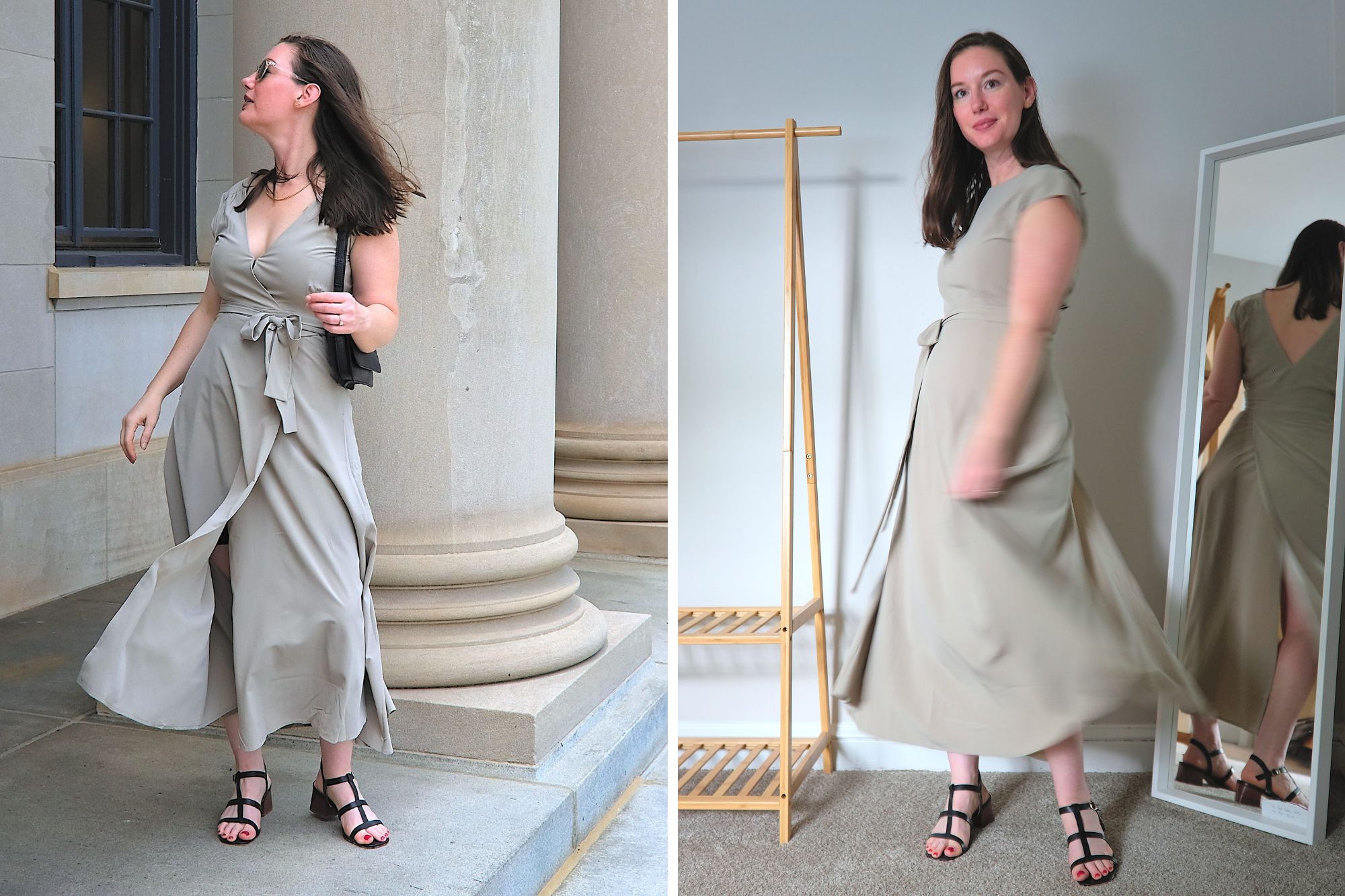 A Dress with Hidden Pockets: A Review of The Roma Wrap Dress from wayre