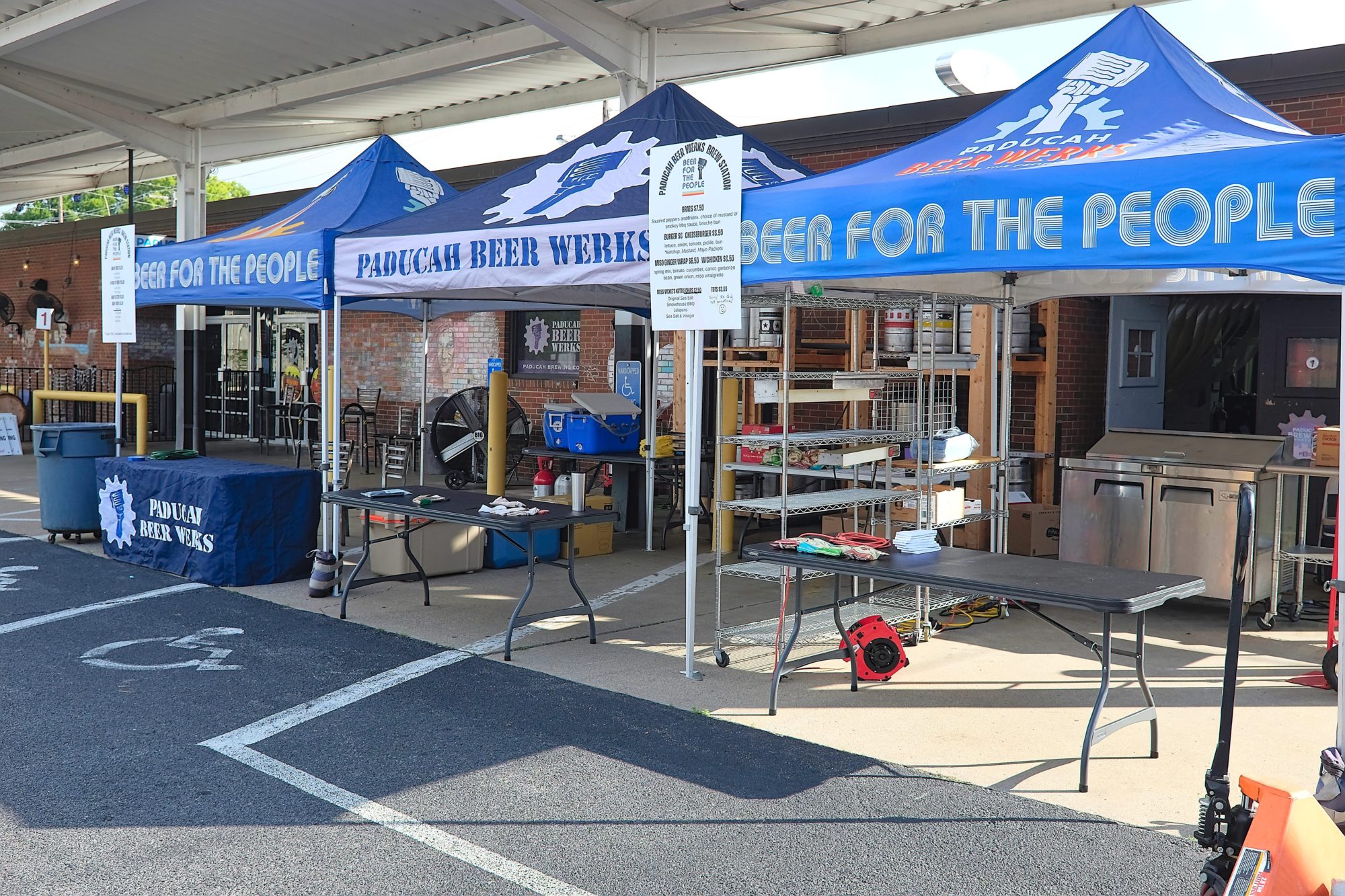 Tents set up for Local Licks