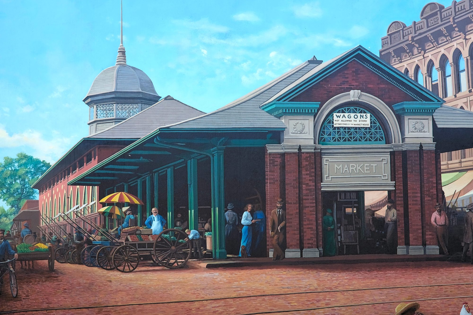 A mural of Paducah's Market building