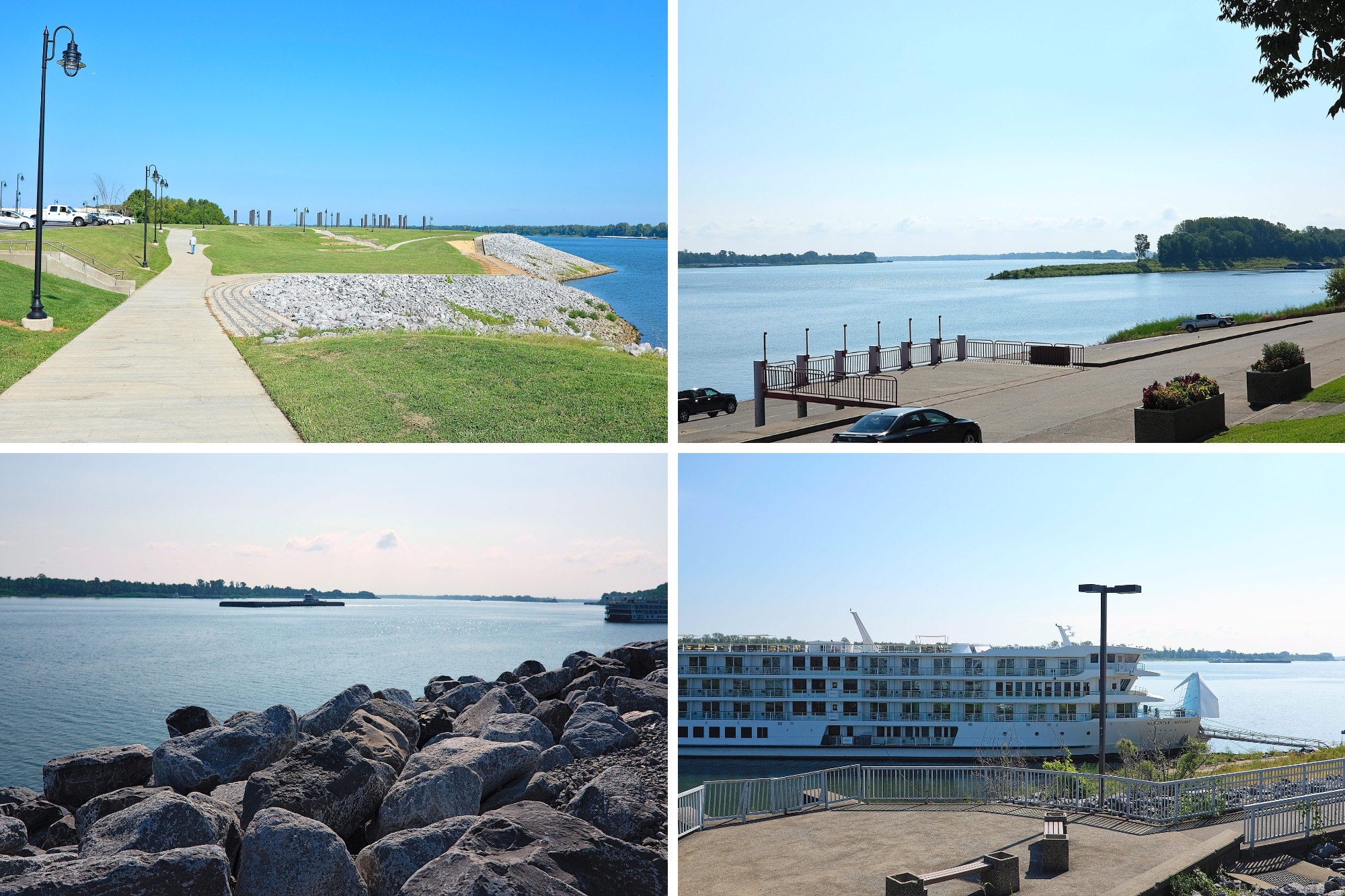 Four photos taken at Paducah's Riverfront