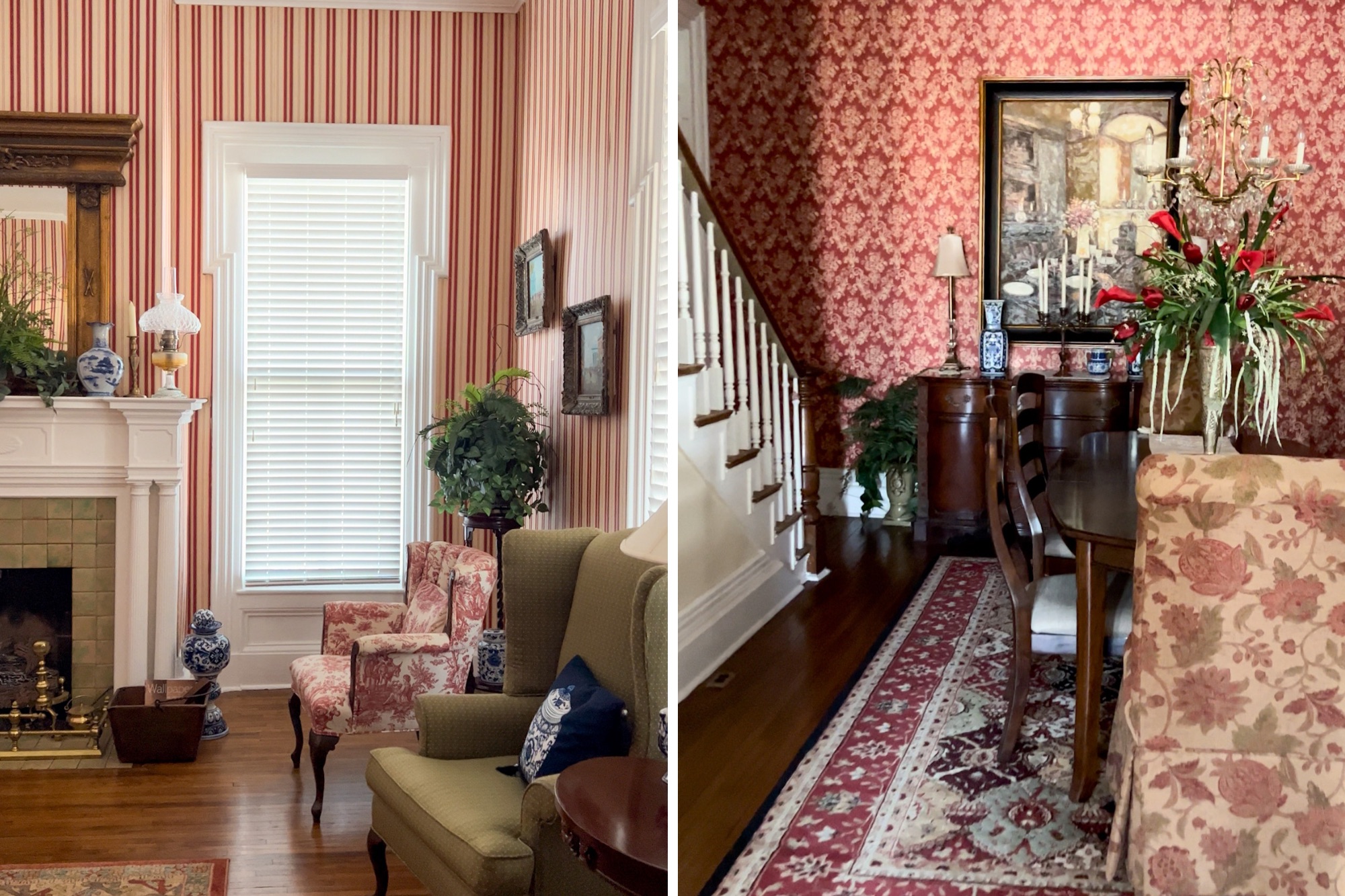 Two photos of an Airbnb in Paducah