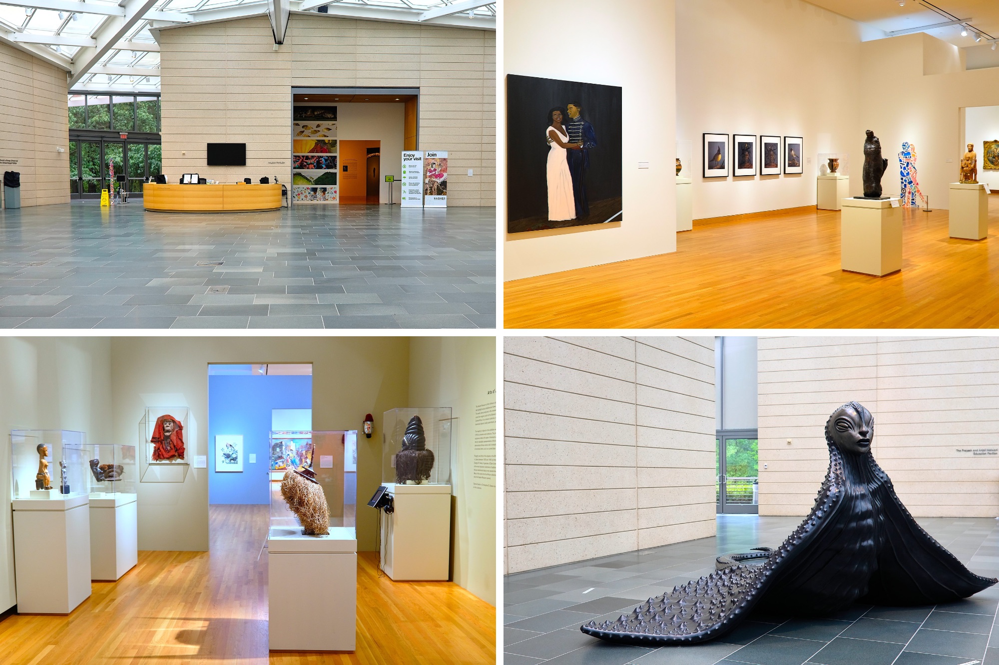 Pieces on exhibit at the Nasher Museum of Art