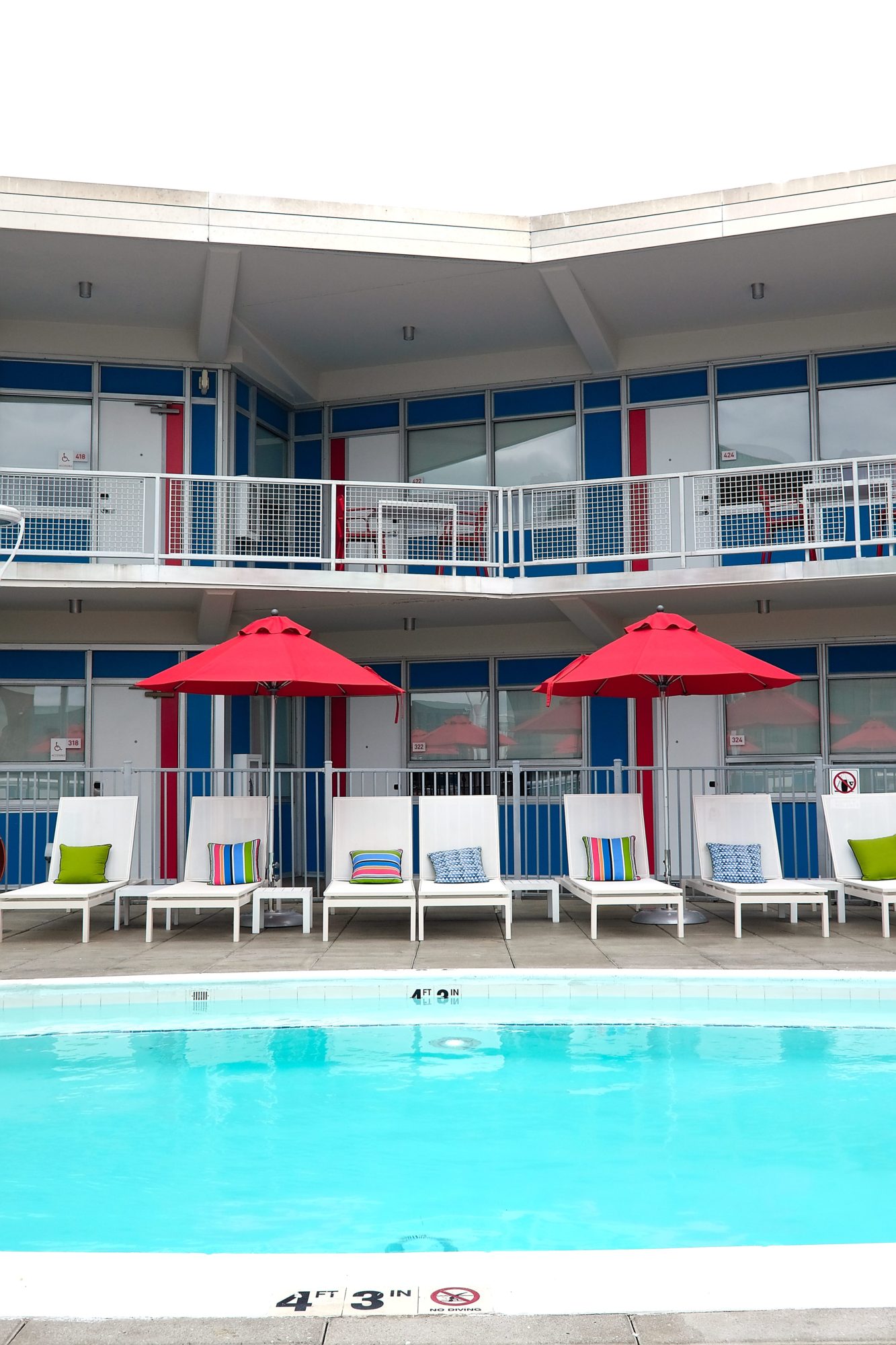 The pool deck at Unscripted Durham