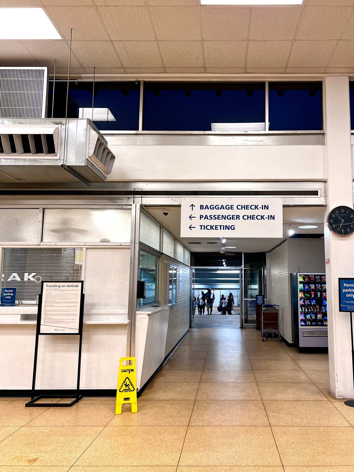 A photo inside the Charlotte train station