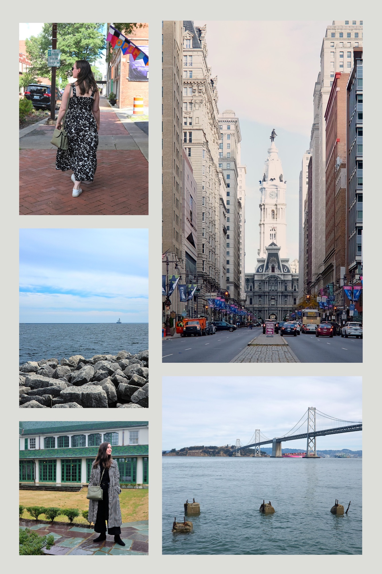 A collage of travel photos from 2023