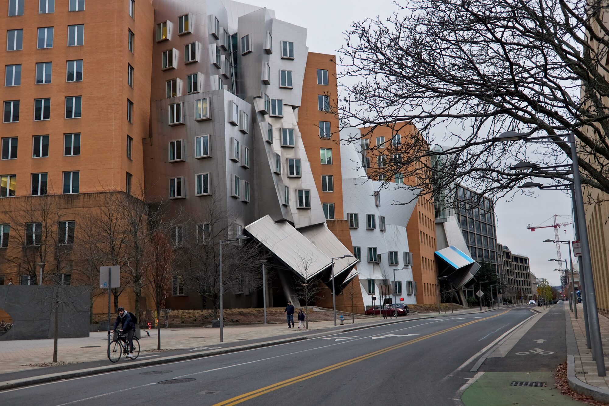 Cyclists and architecture in Cambridge