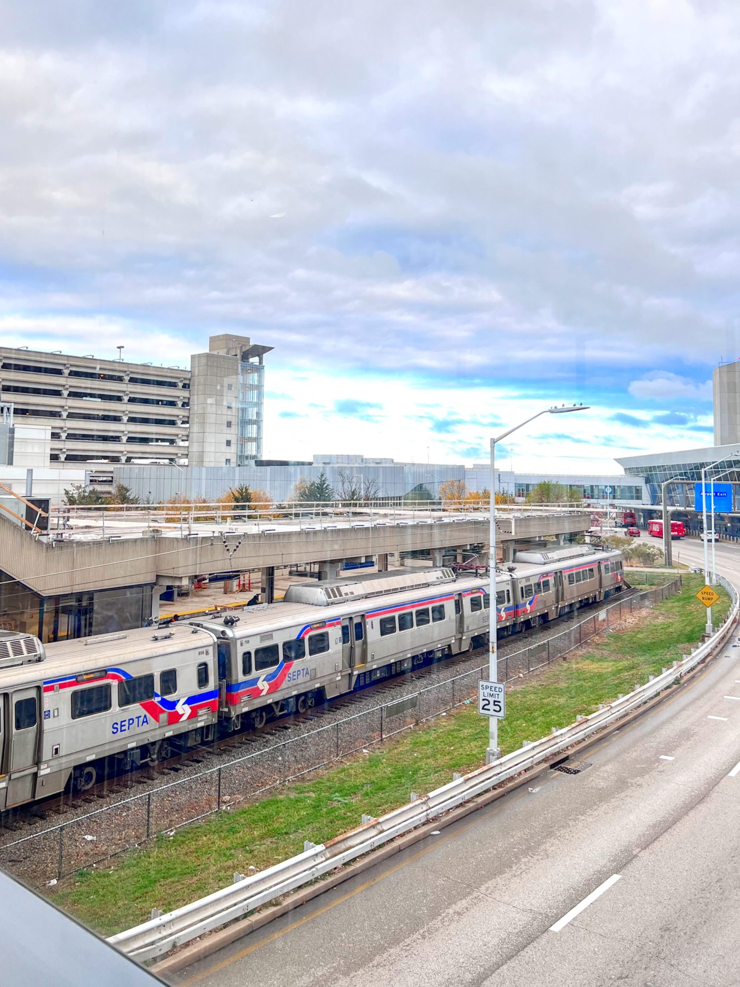 A SEPTA train at PHL