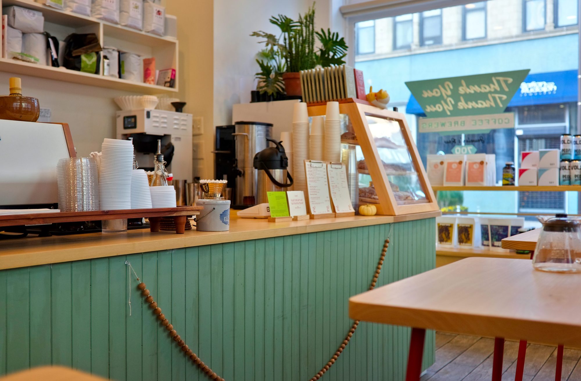 Interior counter at Thank You Thank You in Philadelphia