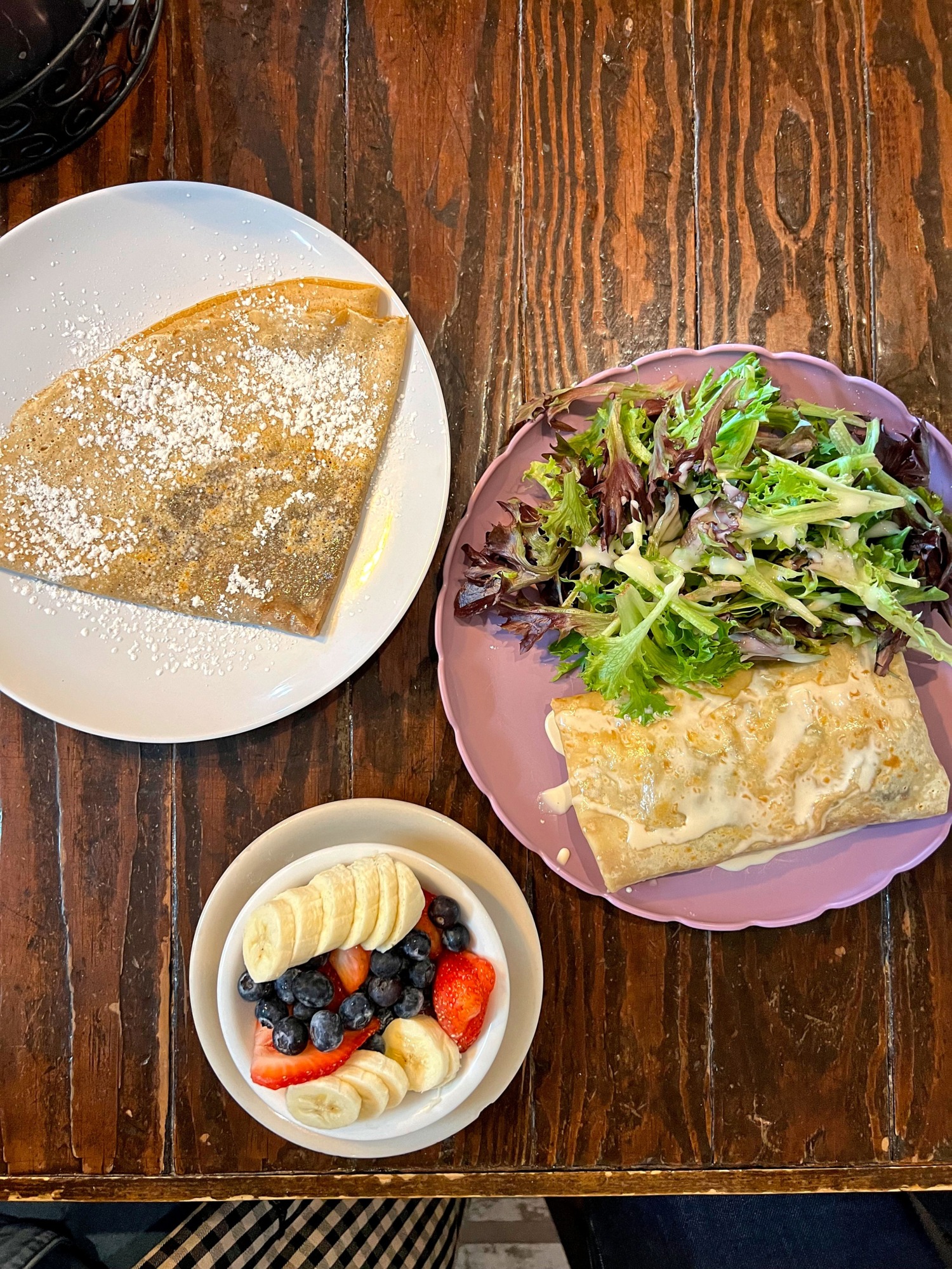 Crepes and fruit at Betsy's Crepes 