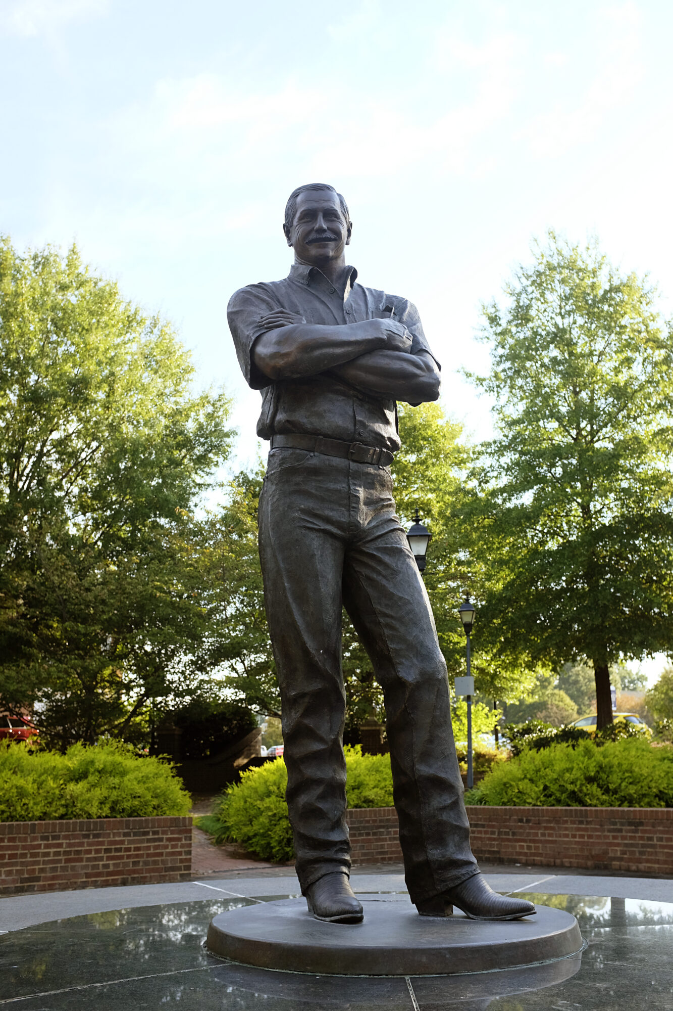 A statue of Dale Earnhardt in Kannapolis
