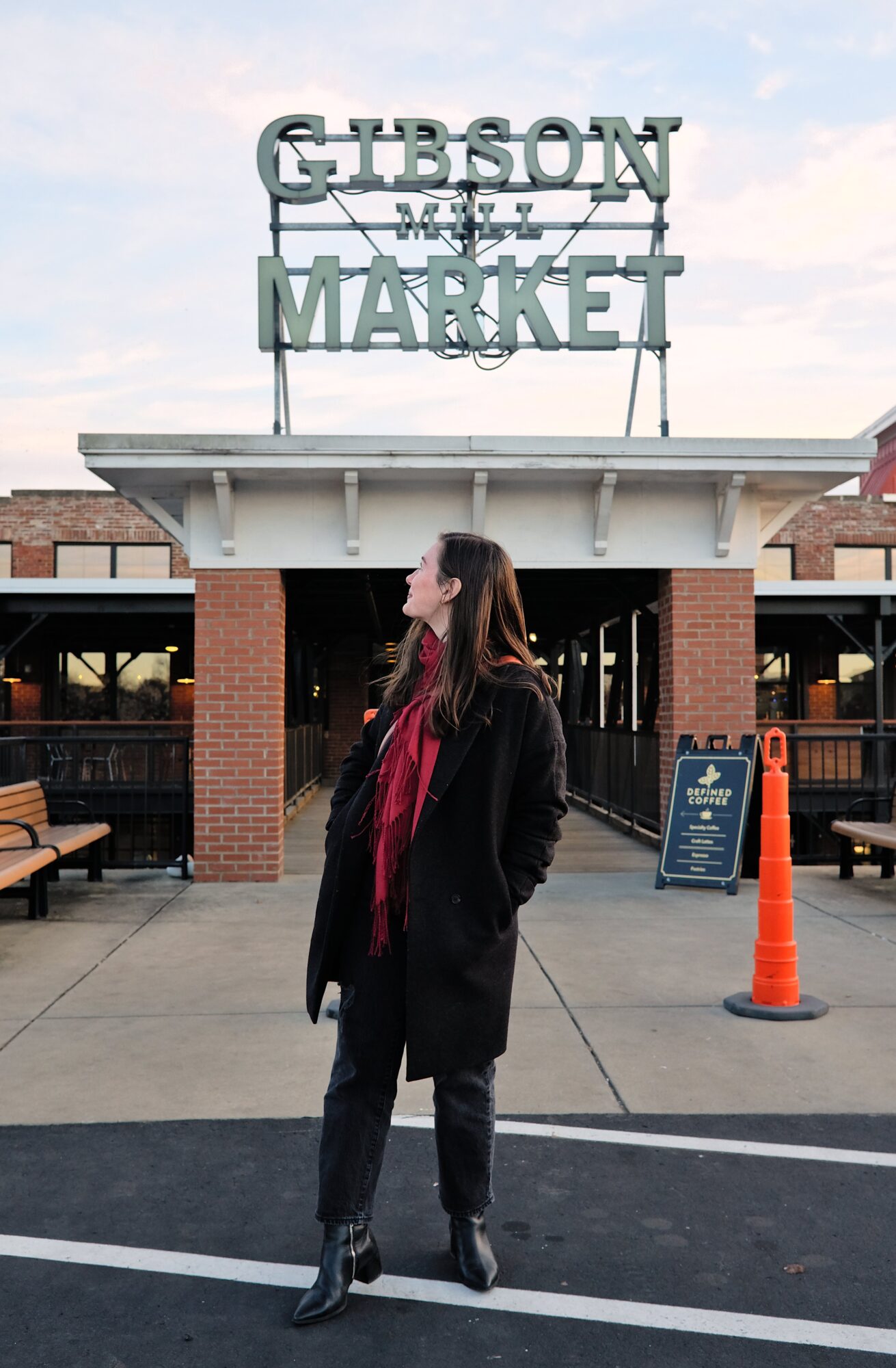 Alyssa looks back at the Gibson Mill Market in Concord
