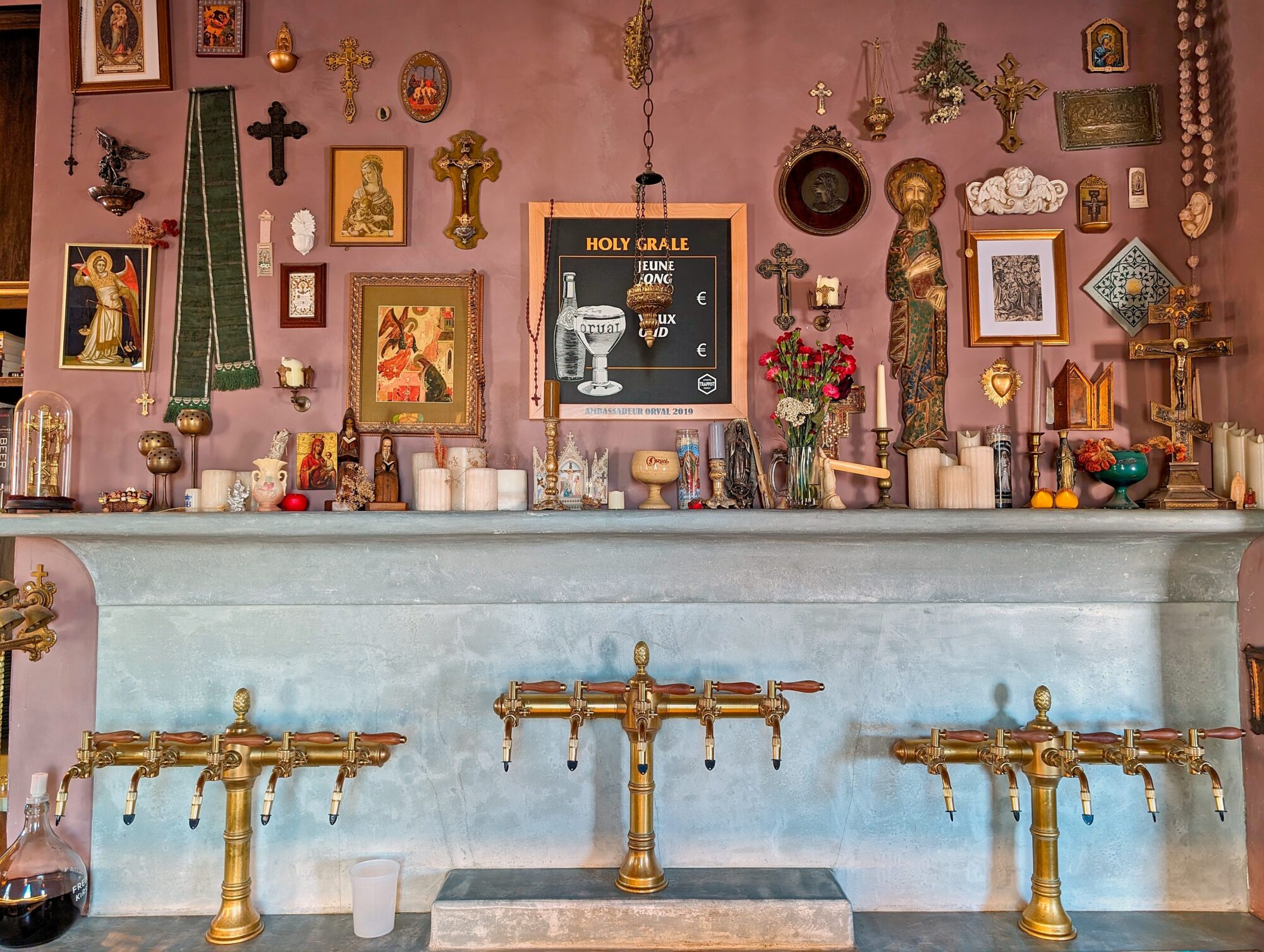 Interior of Holy Grale's ornately decorated bar