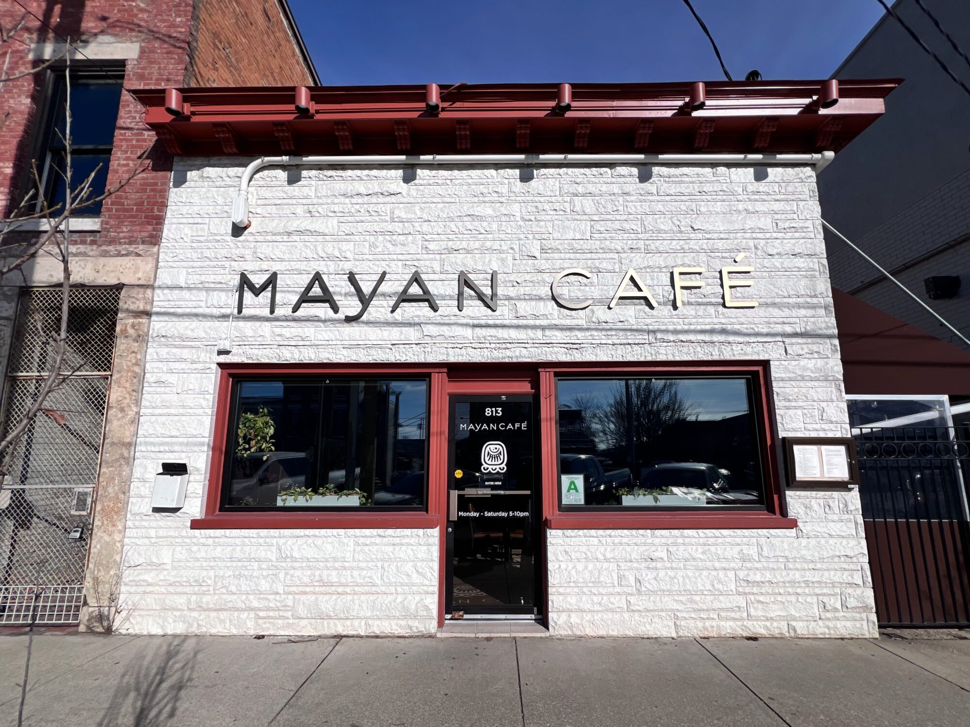 Exterior of Mayan Cafe in Louisville