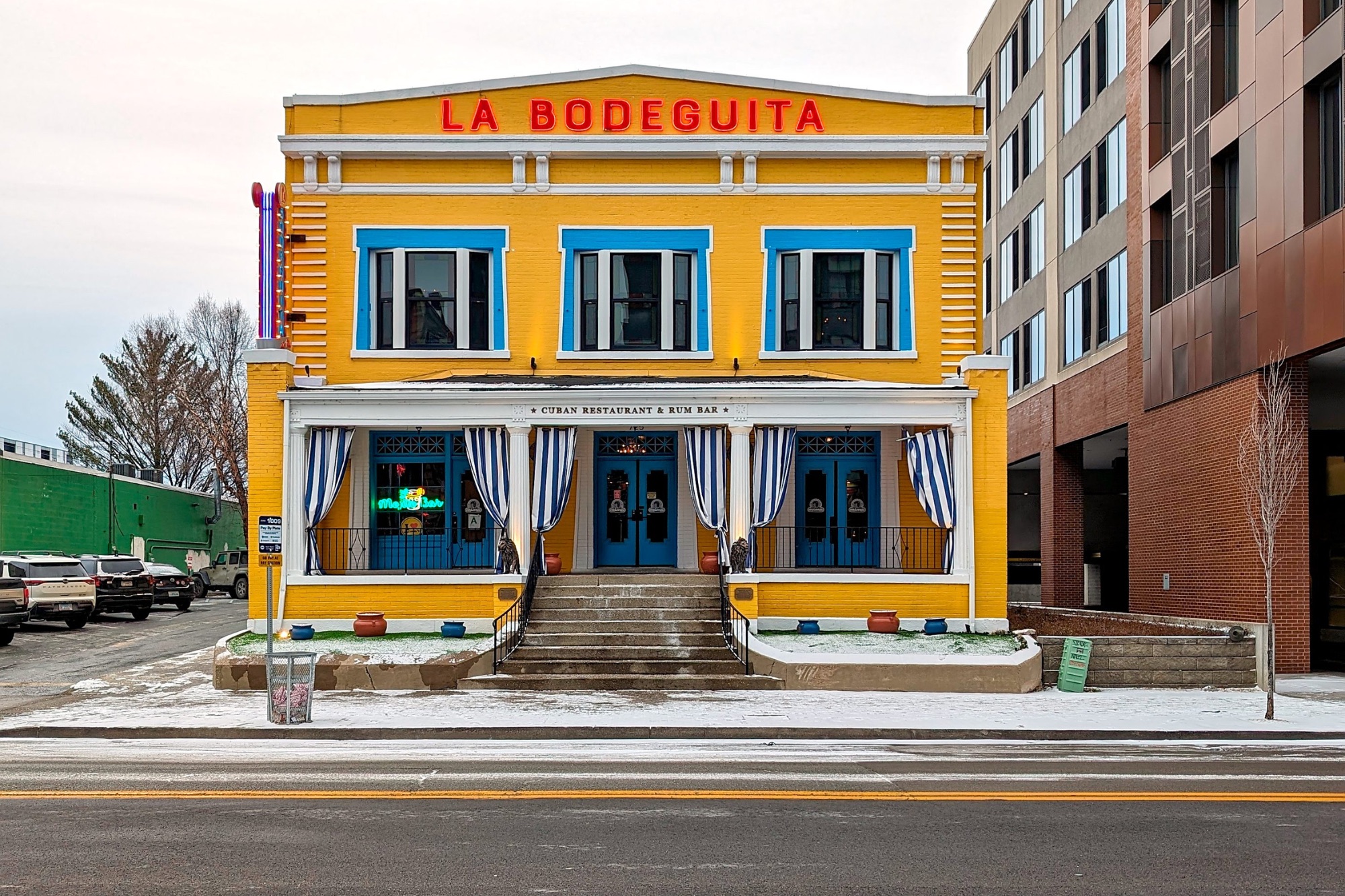 Facade of La Bodeguita De Mima Cuban Restaurant and Rum Bar in Louisville