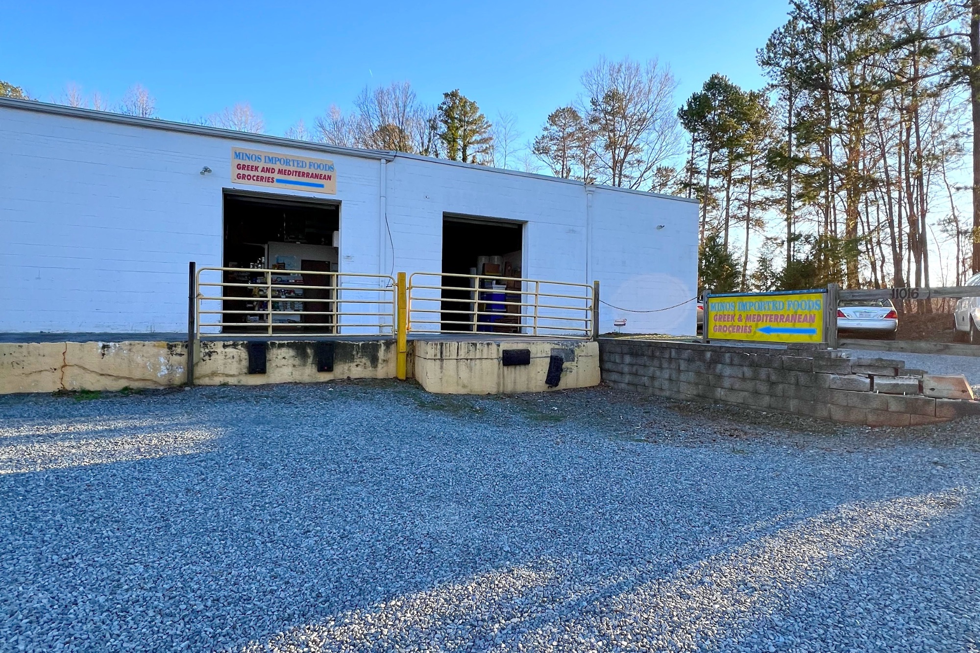 Exterior of Minos Imported Foods in Matthews