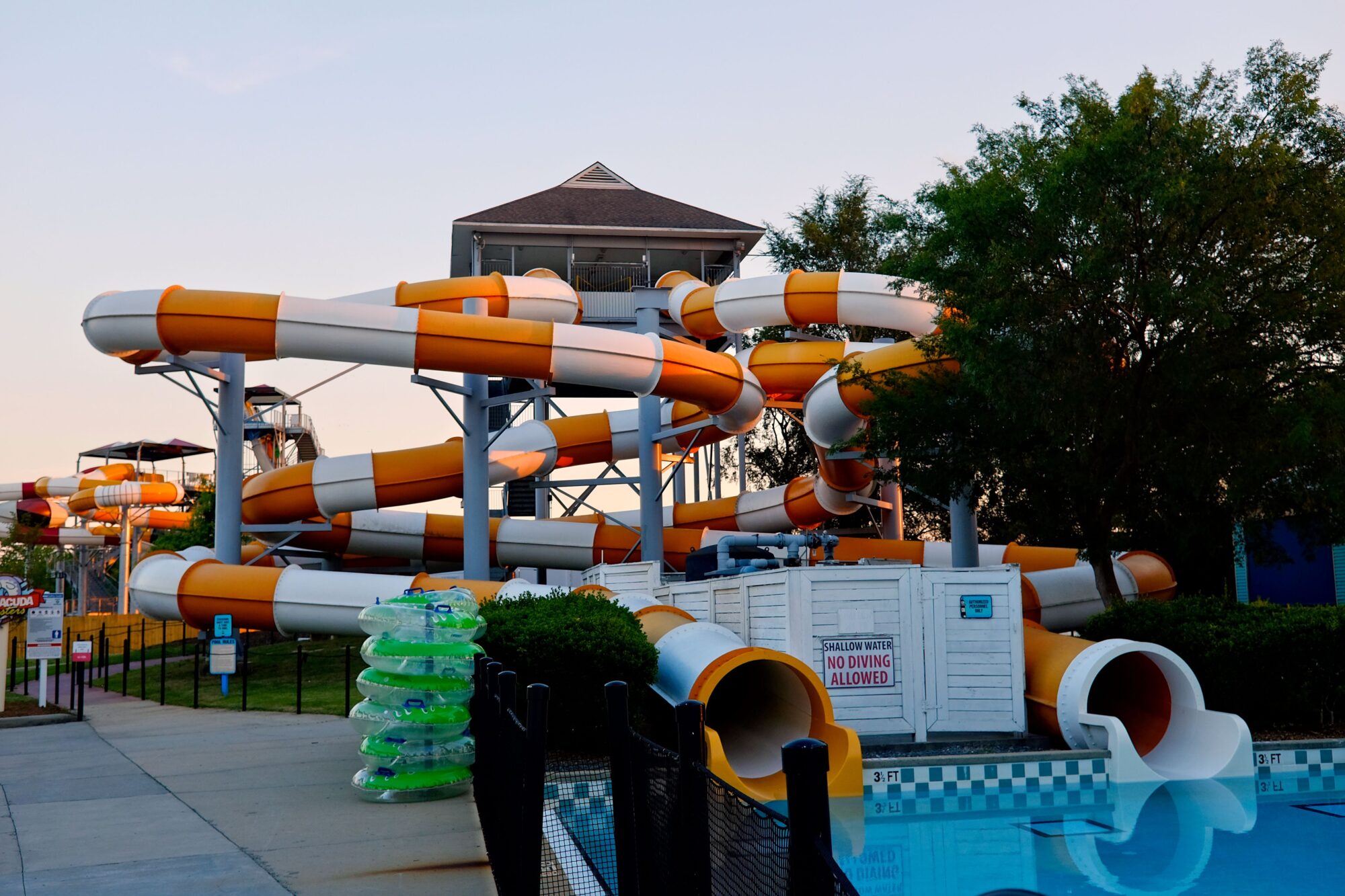 A waterslide at Carolina Harbor