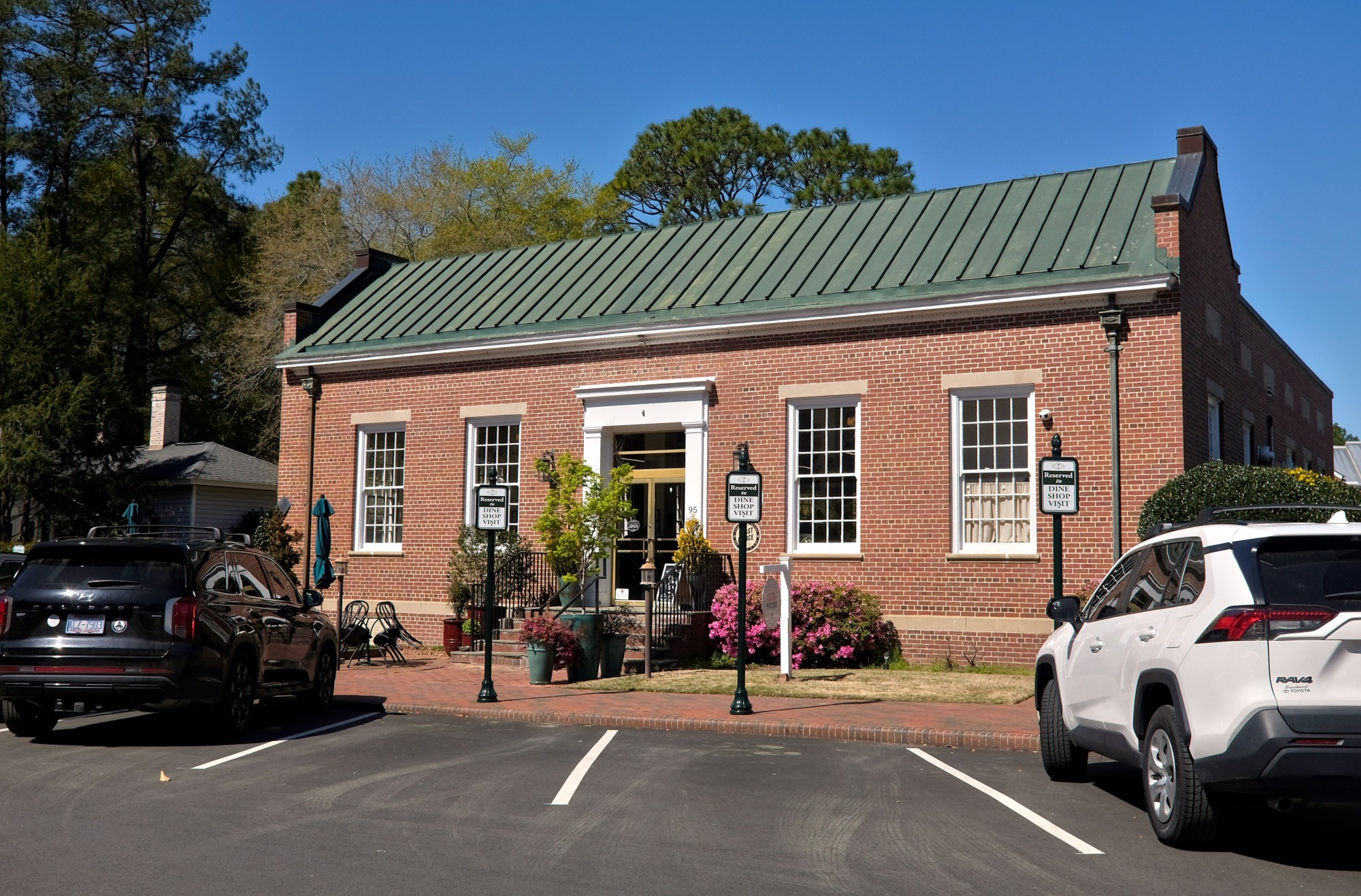 Exterior of The Roast Office in Pinehurst with free parking