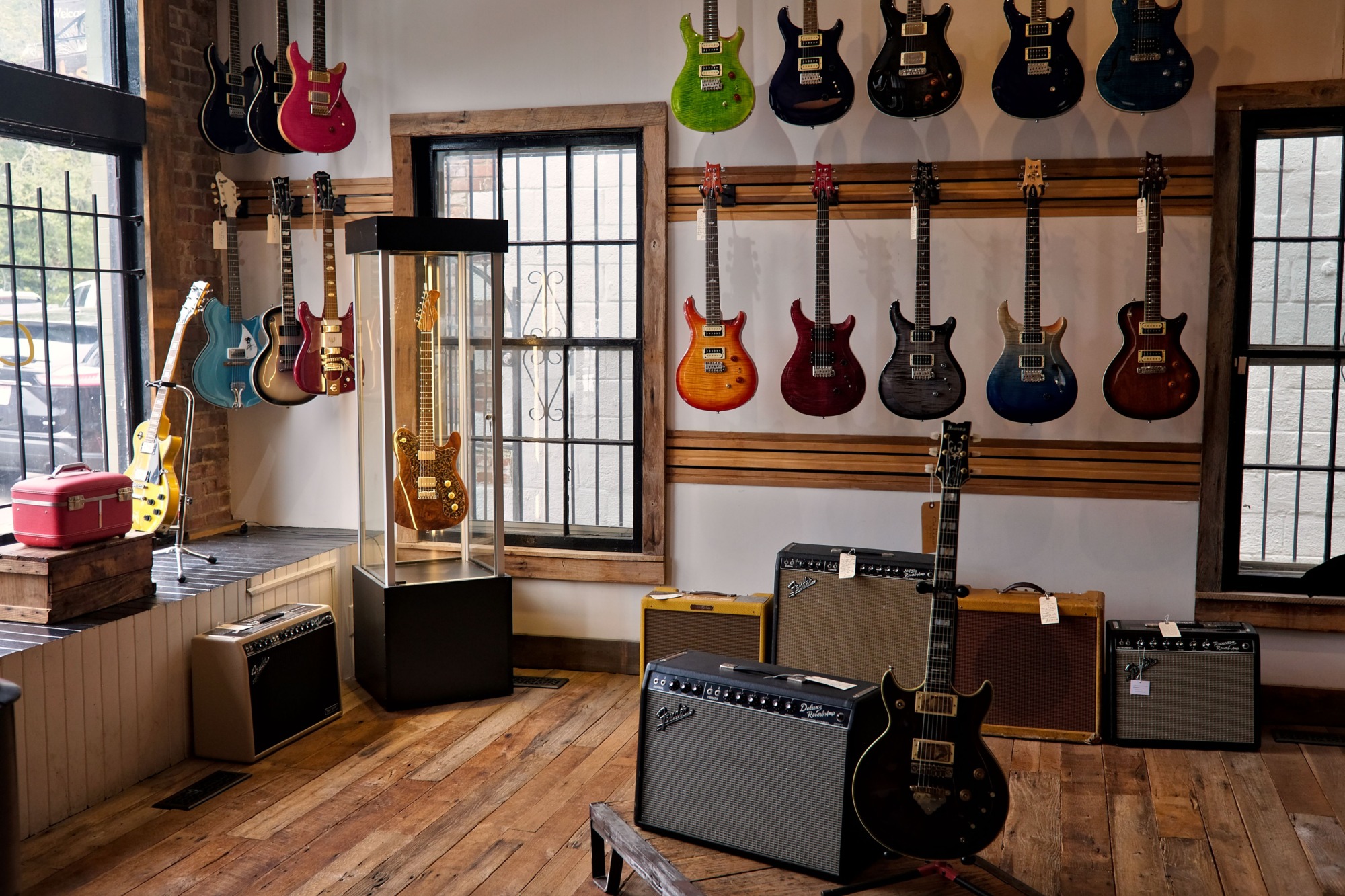 Interior of Casino Guitars in Southern Pines