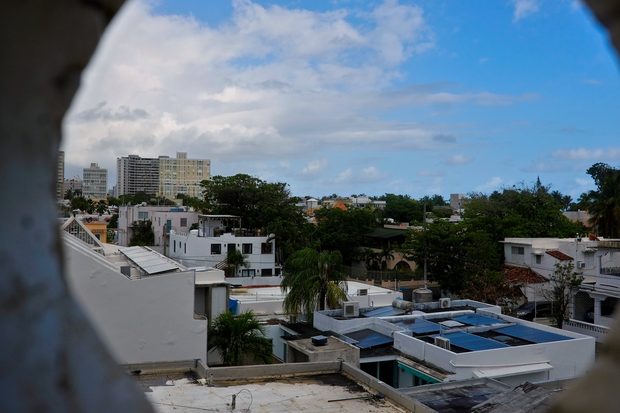 View of Santurce from the roof of Dream Inn