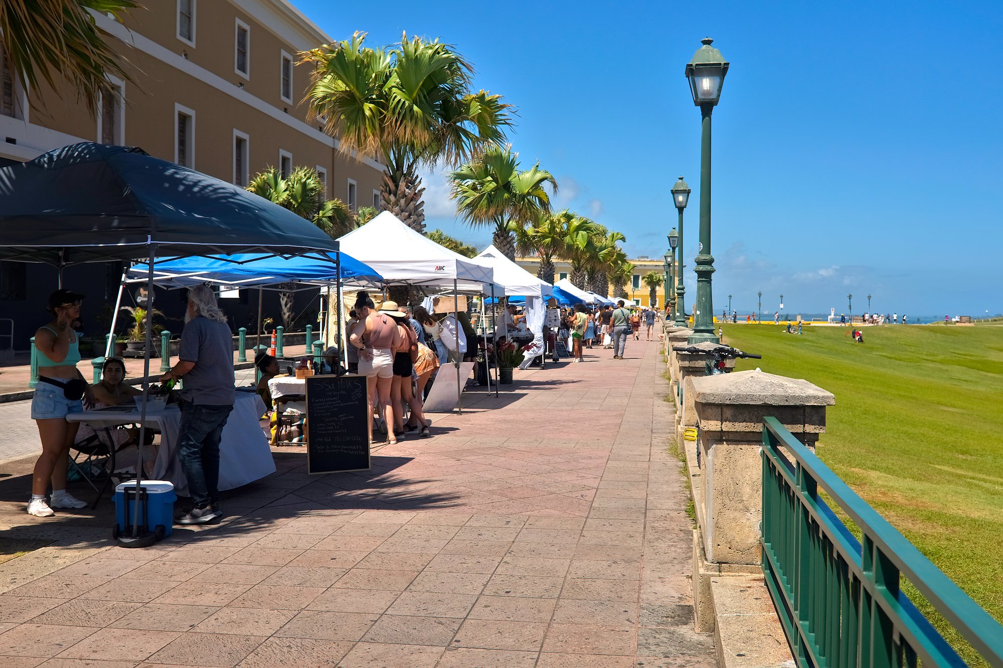 View of the farmers market in Old San Juan