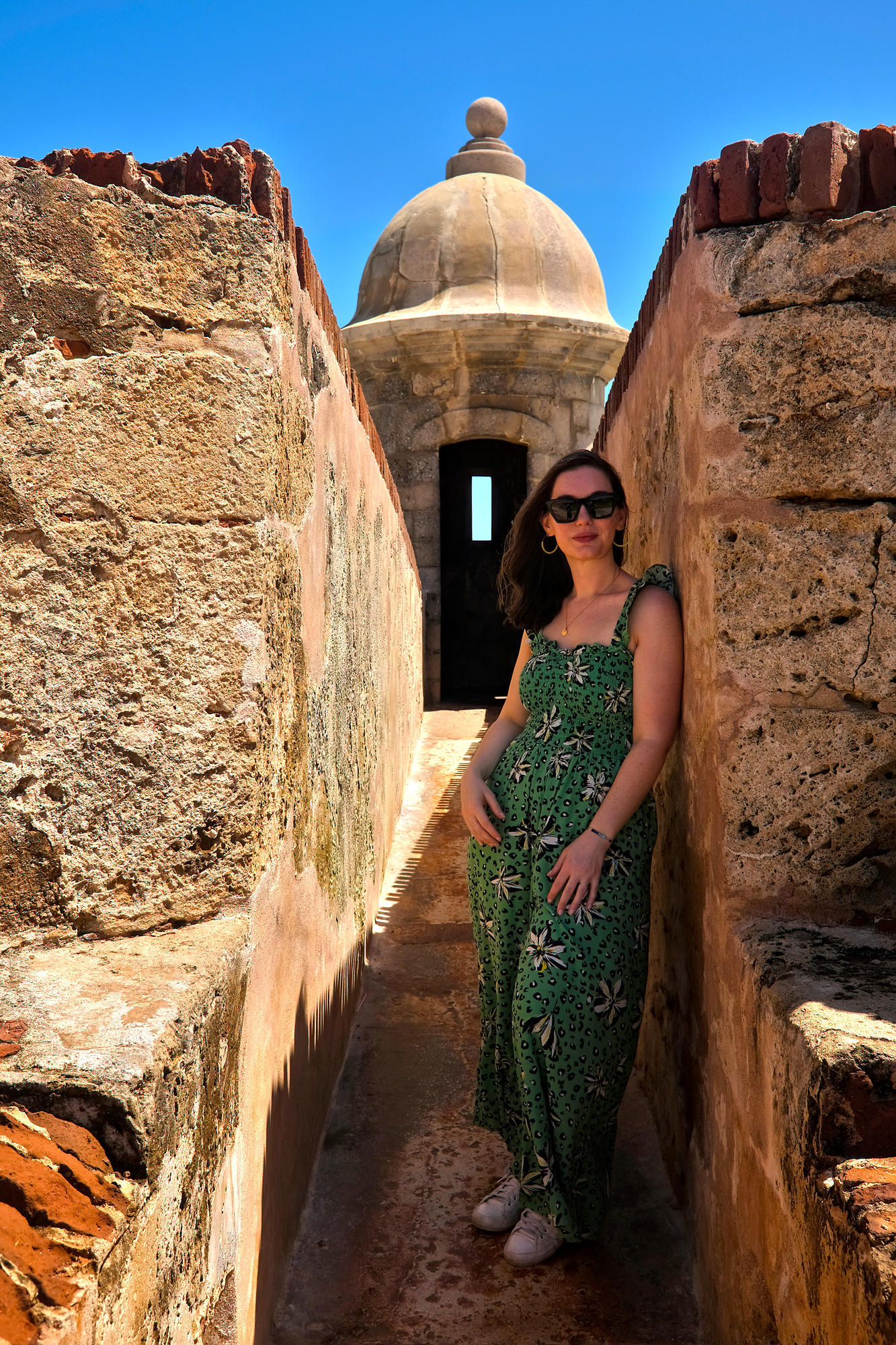 Alyssa at the fort in San Juan
