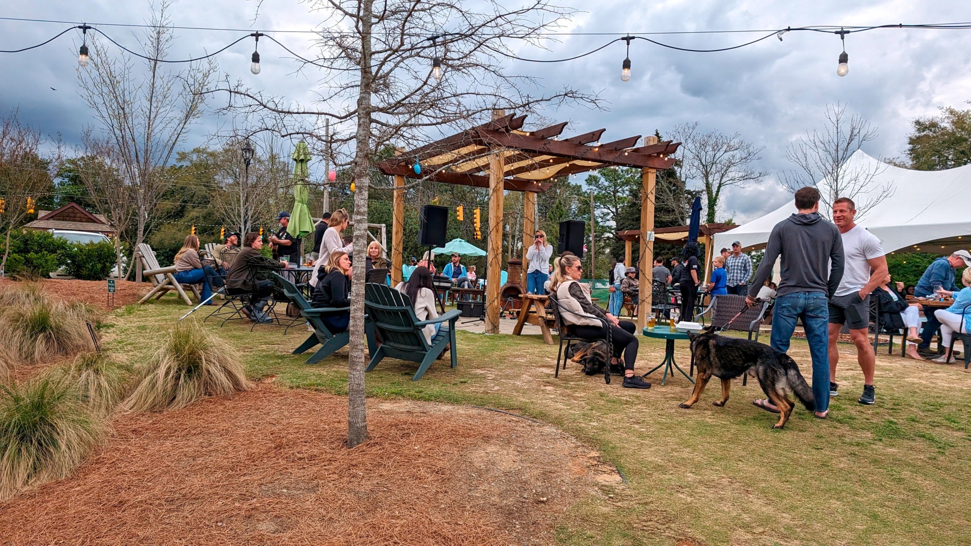 A crowd enjoys live music at Red's Corner