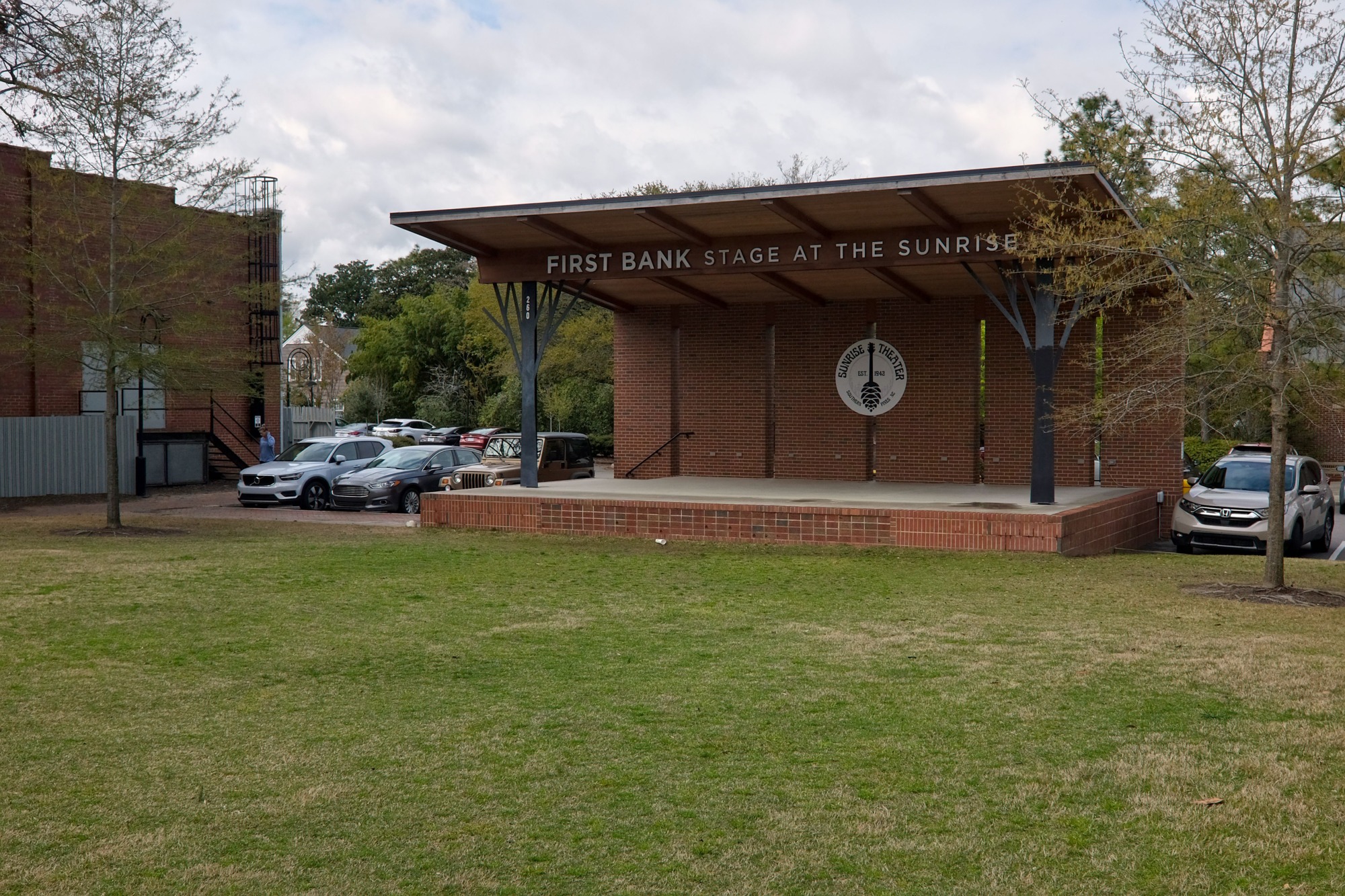 The lawn of the Sunrise Theater in Southern Pines