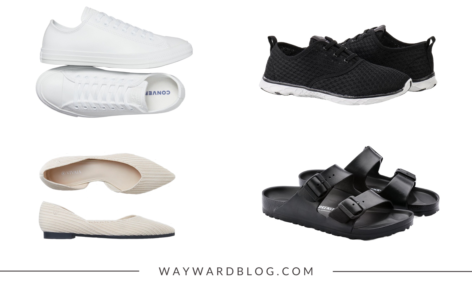 A collage of four pairs of shoes for Puerto Rico