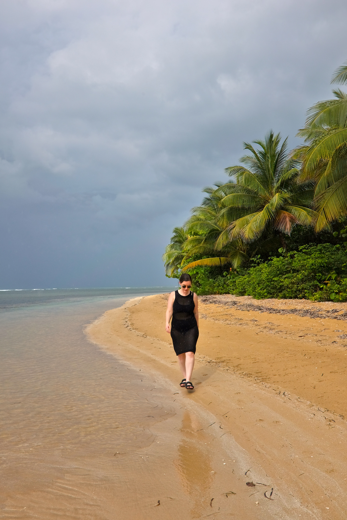 Alyssa walks on the beach