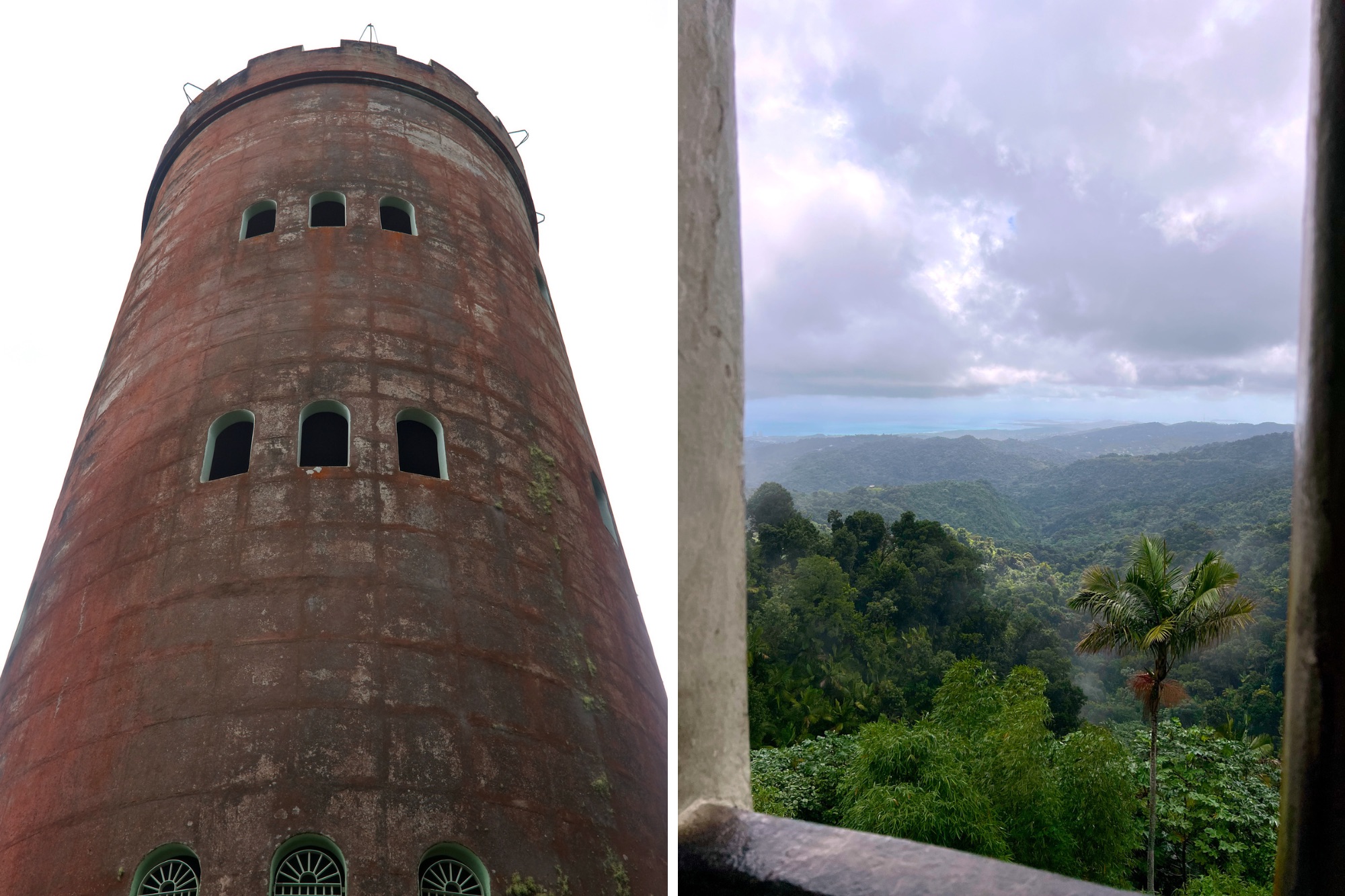 A photo of Yokahu Tower and the view from the top