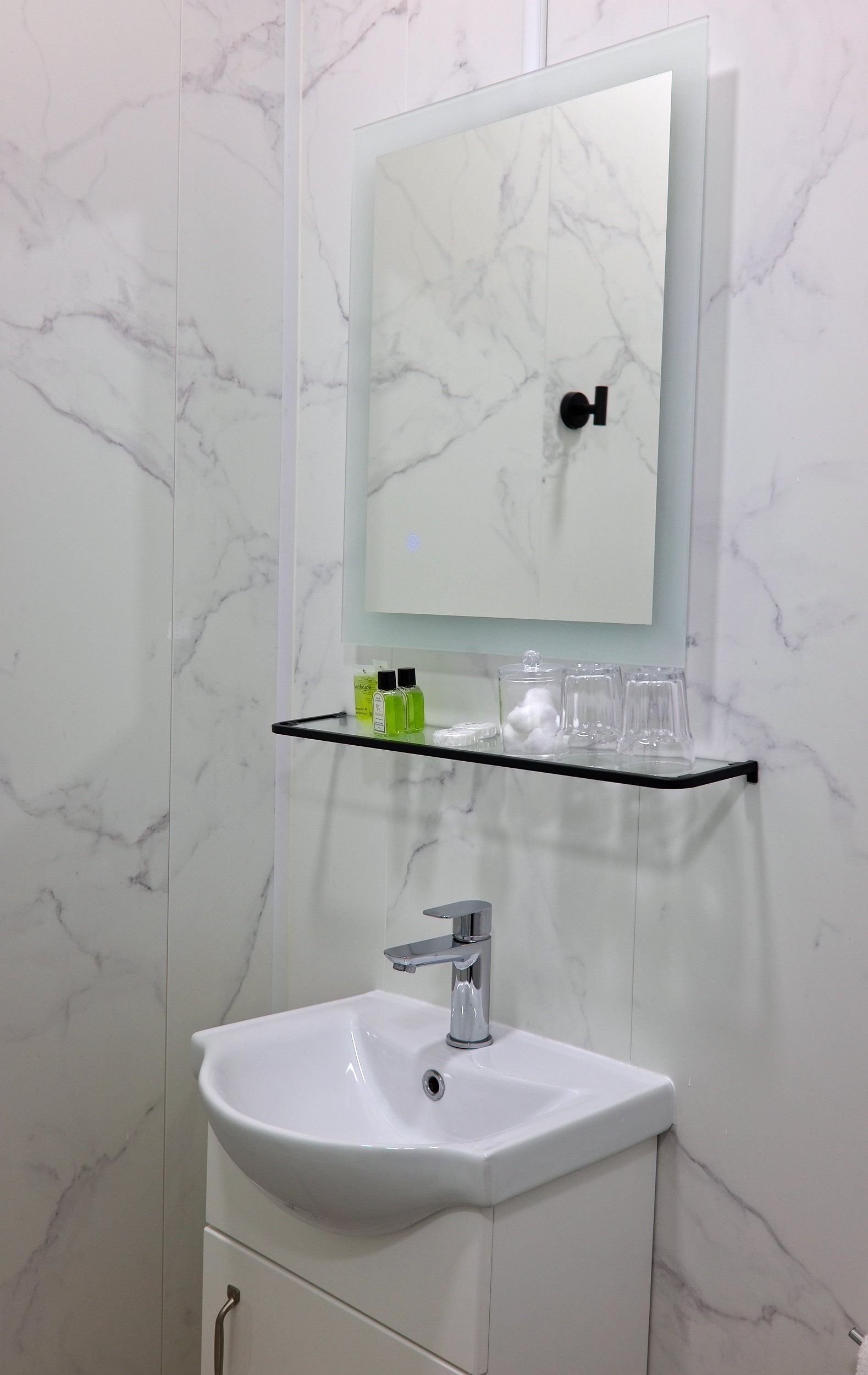 The sink and mirror at Ennismore House